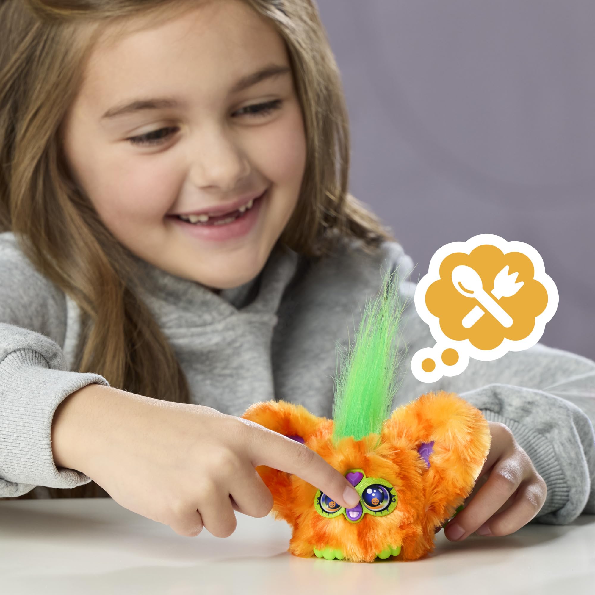 Furby Boo-Kin Mini Interactive Plush Toy with 45+ Sounds & Spooky Autumn Tunes