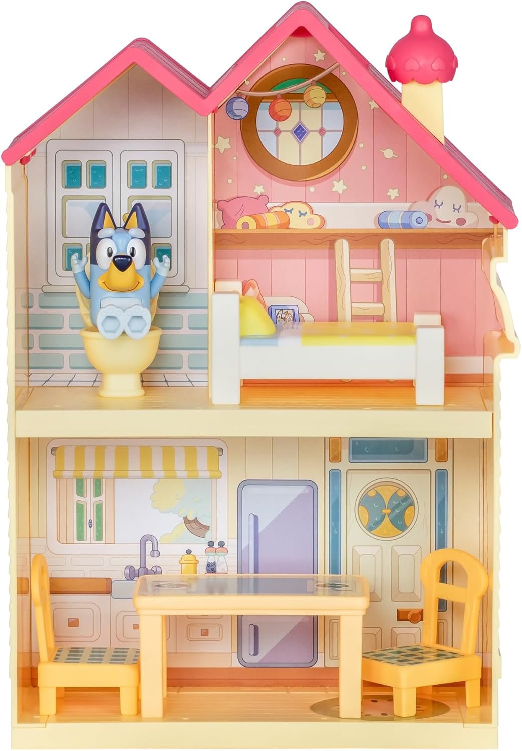 Mini Bluey Home Playset - Compact House with Carry Handle & 3 Rooms 4