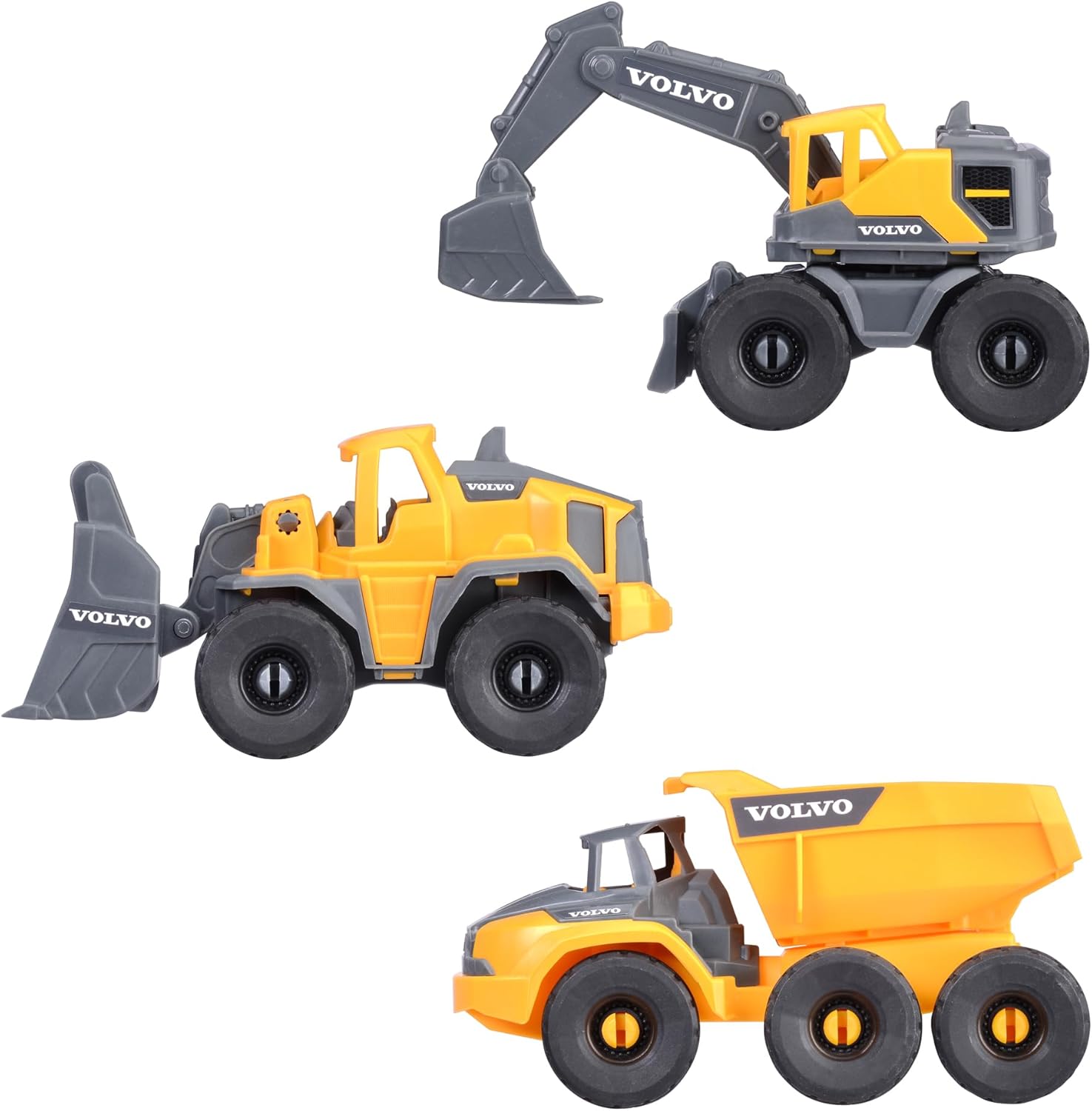 Dickie Toys Volvo Construction Site Vehicles Set - 3-Piece Playset for Kids 3+ 3