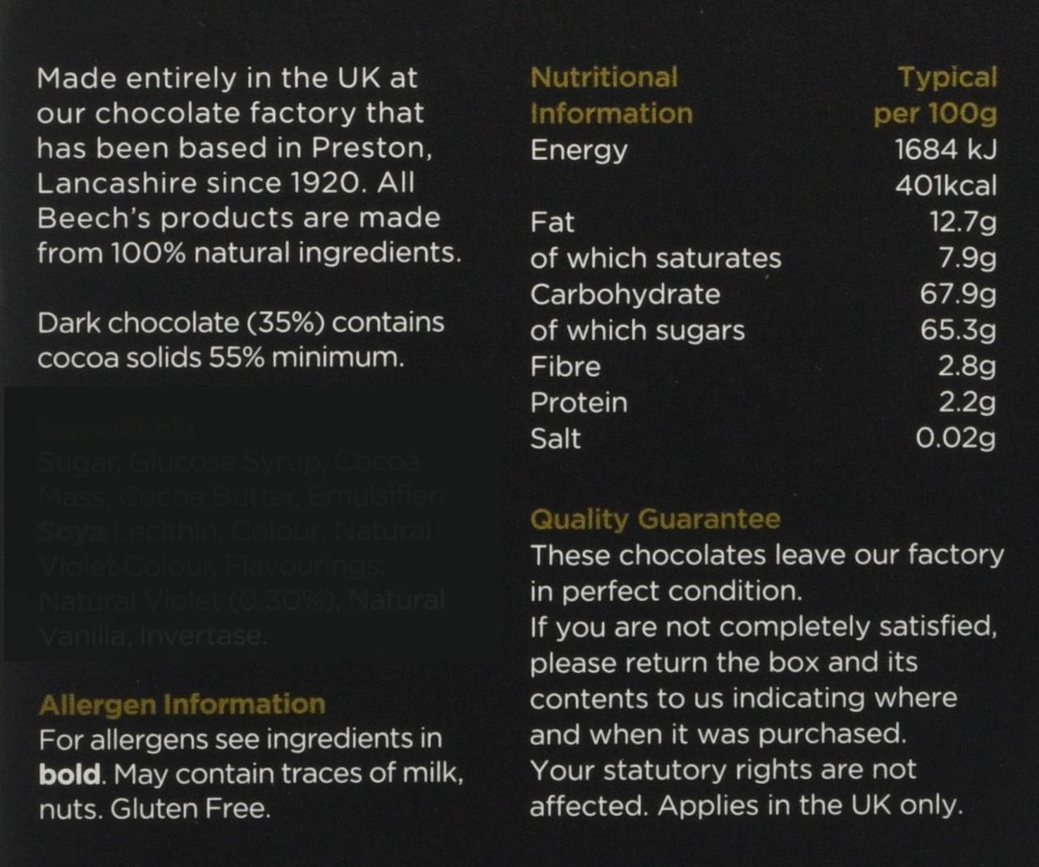 Beech's Violet Creams 90 g – Veilchenfondants mit dunkler Schokoladenüberzug 3