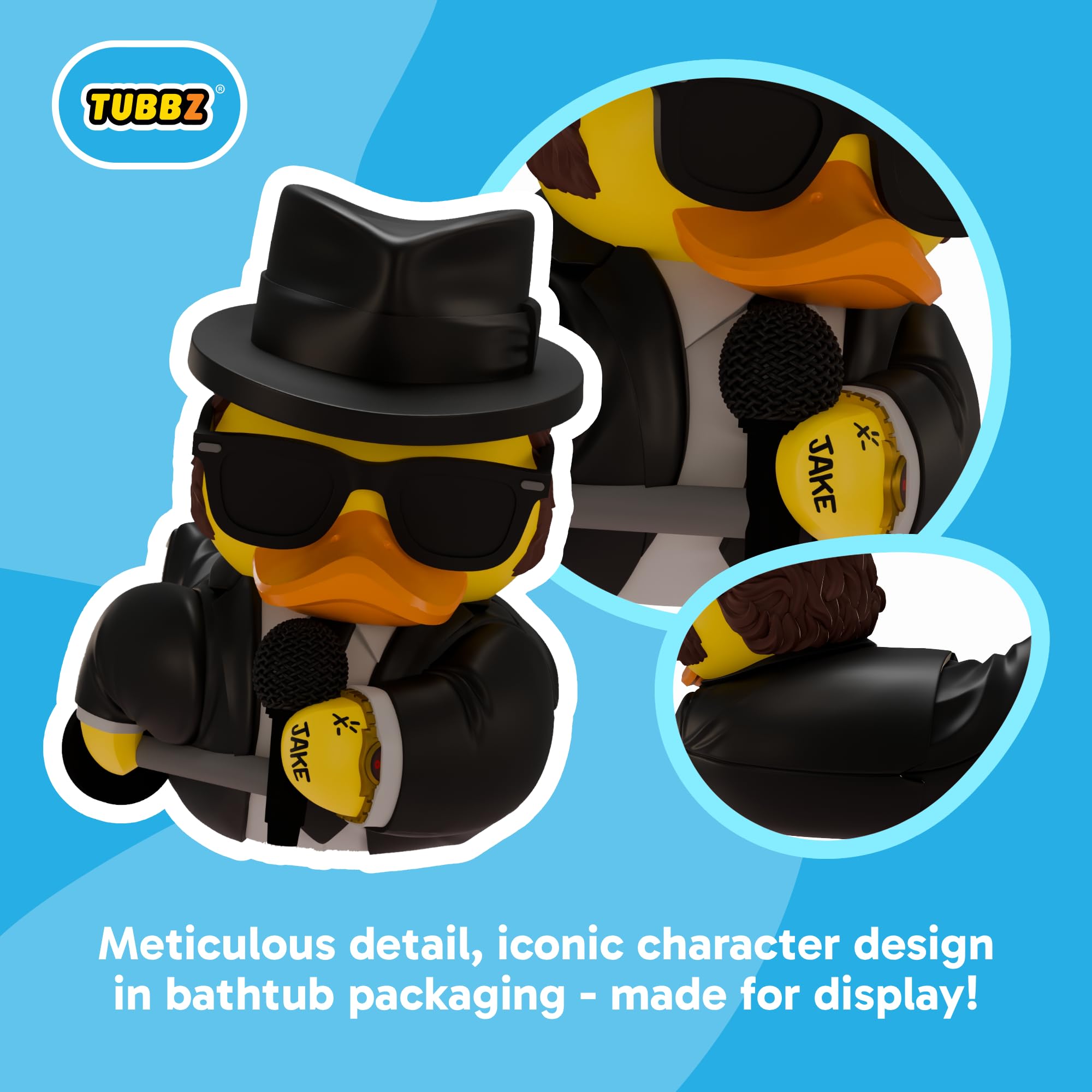 TUBBZ Collectible Figure - Blues Brothers Jake Cosplaying Rubber Duck | 9cm Tall
