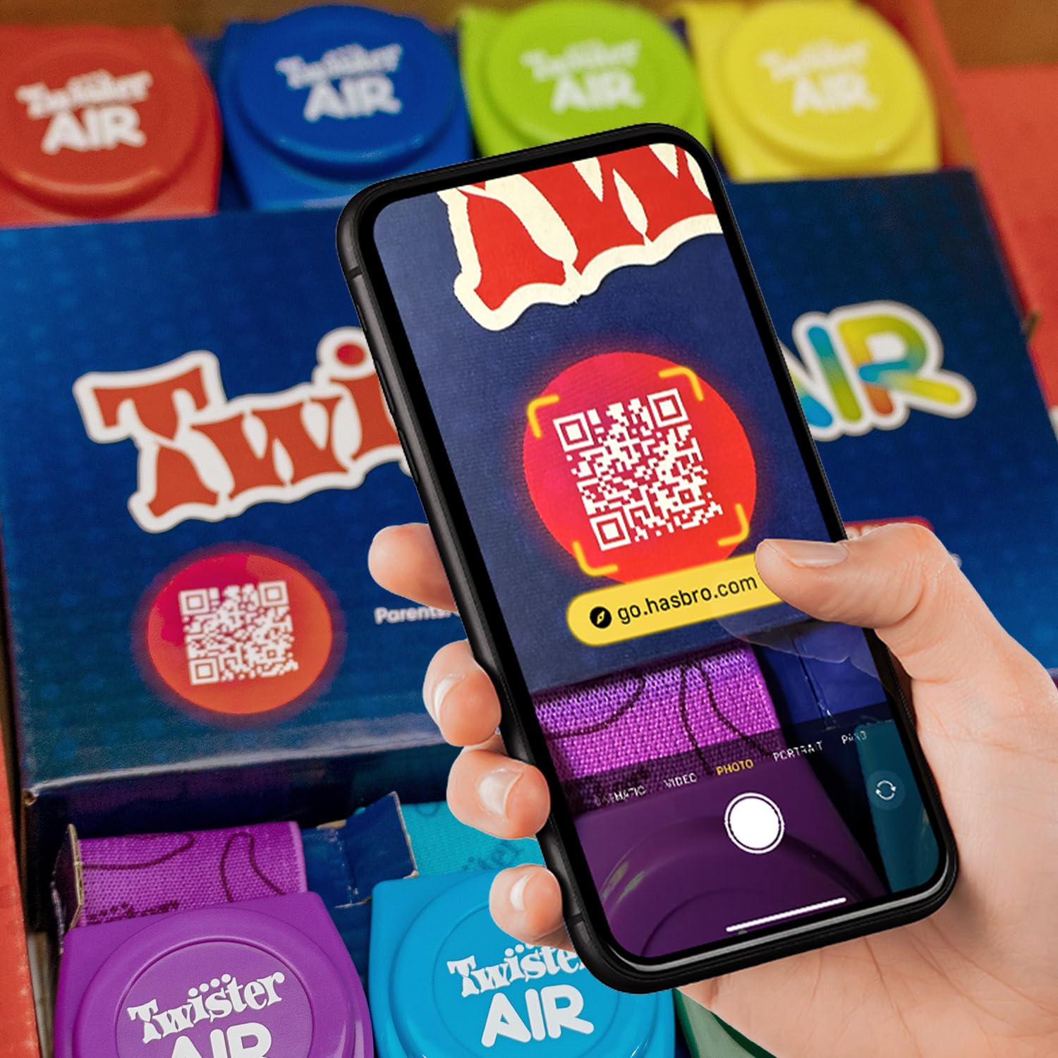 Hasbro Gaming Twister Air Augmented Reality Party Game for Ages 8+ 3