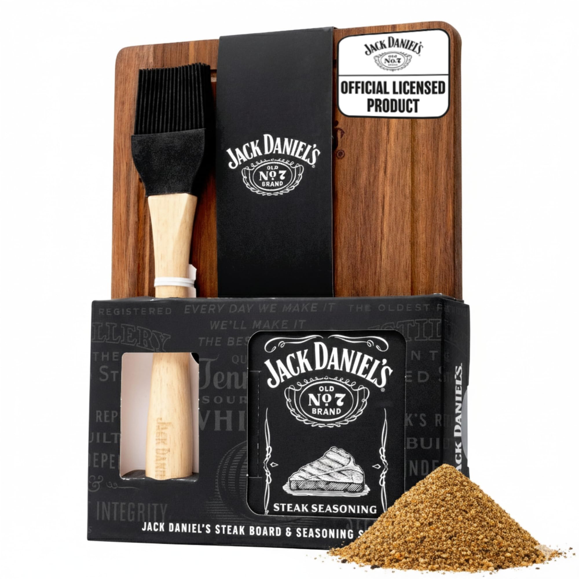 Jack Daniels - Steak Spice Set with Wooden Board & Basting Brush