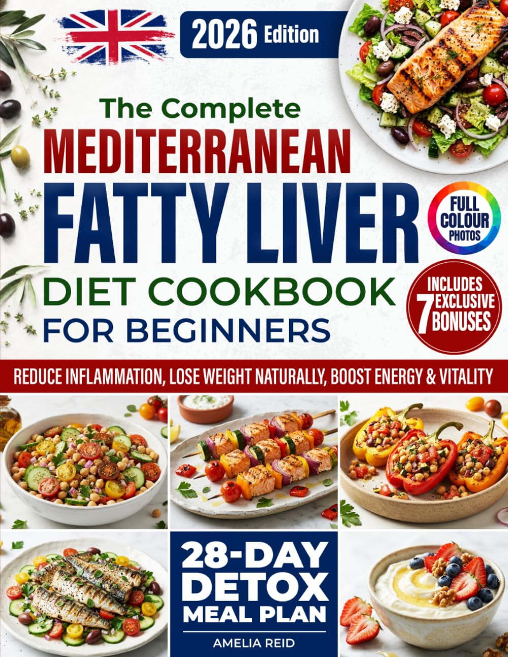 Amelia Reid - Mediterranean Fatty Liver Cookbook for Beginners | Paperback | Low Fat Diet 1