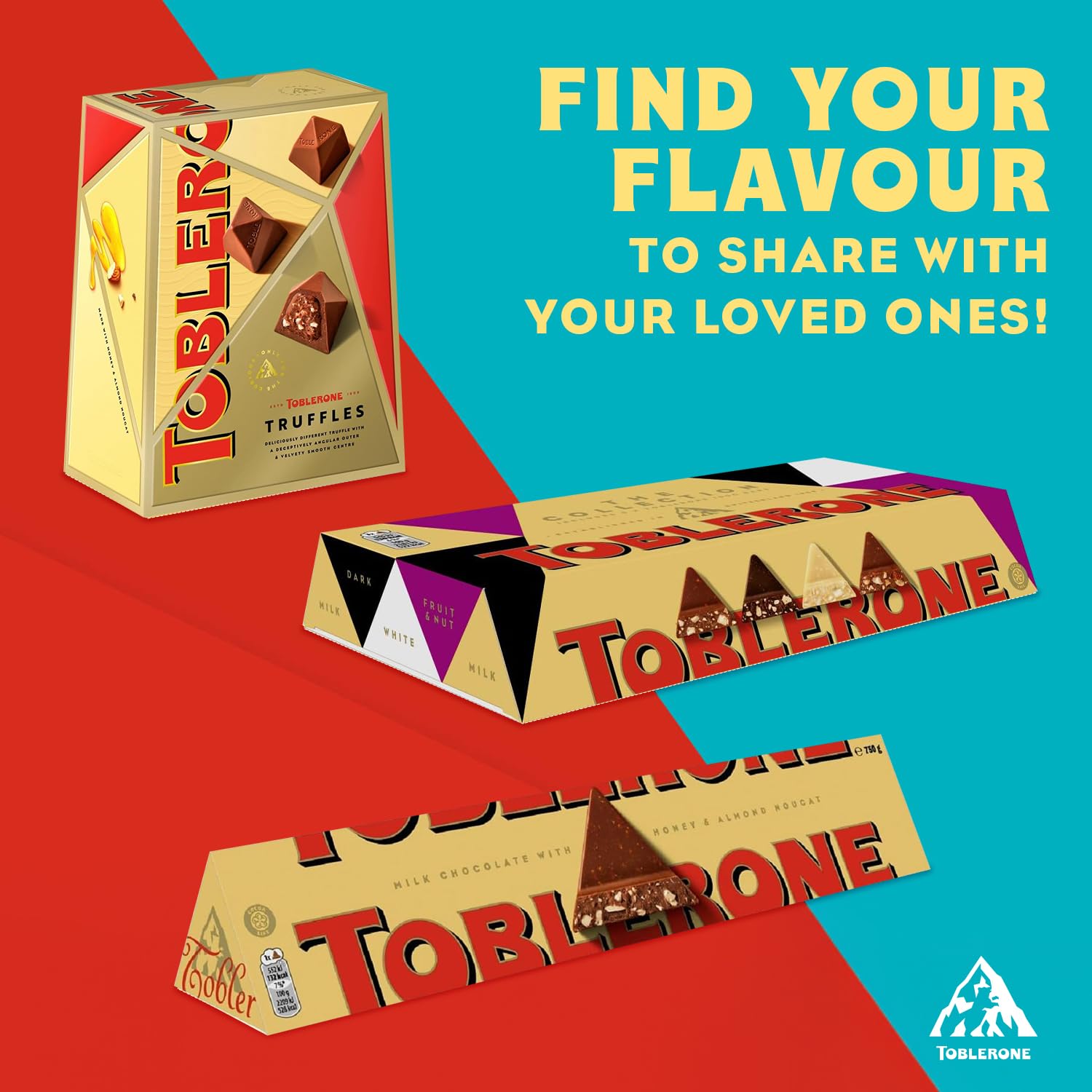 Toblerone - Milchschokolade mit Honig und Mandelnougat, große Geschenktafel, 340 g 6