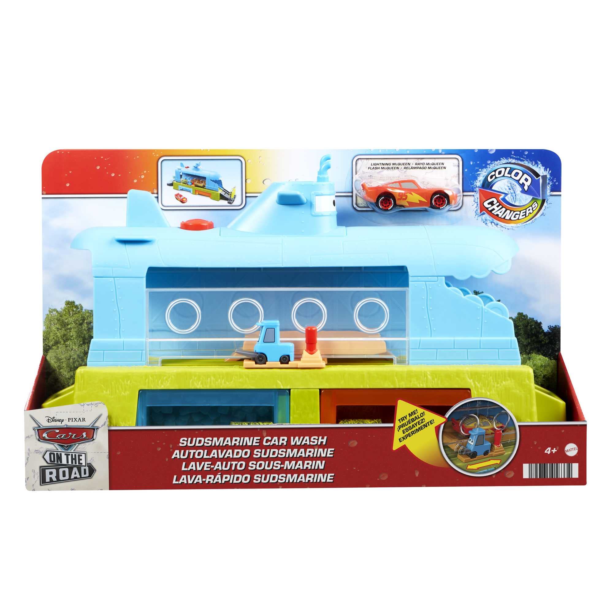 Mattel Disney and Pixar Cars Color Change Whale Submarine Car Wash Playset with Lightning McQueen | HGV70 6