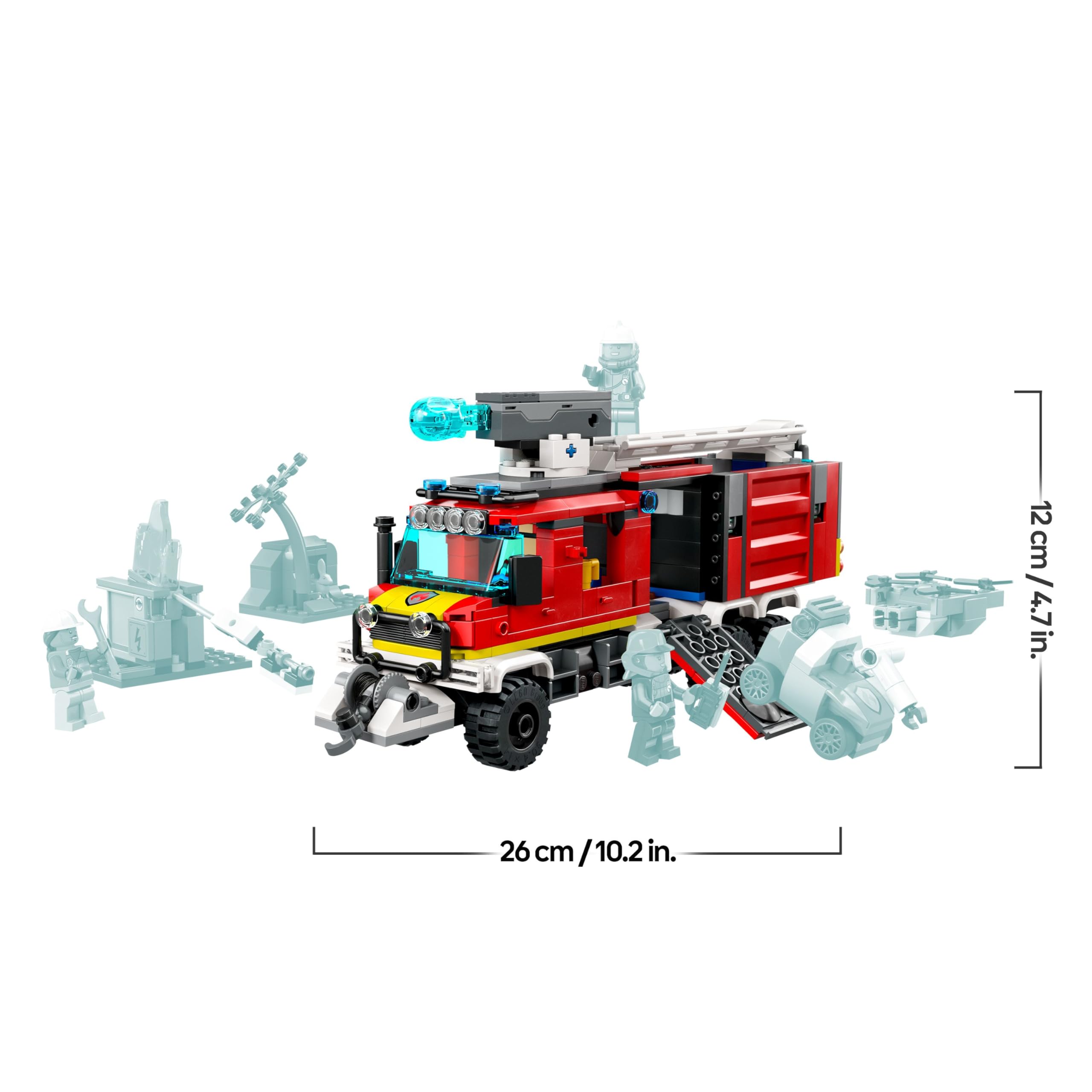 LEGO City Fire Command Unit Set - Ultramodern Fire Engine with Drones, 502-Piece Rescue Playset for Ages 7+ 10