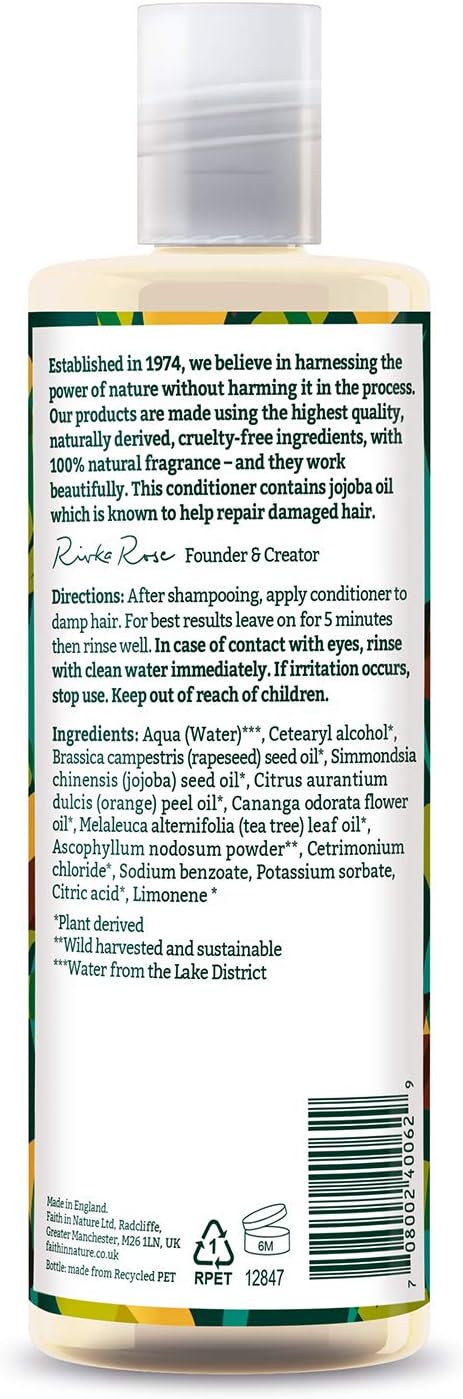 Faith In Nature Jojoba Conditioner - Smoothing Vegan Formula for Dry Hair (400 ml) 4