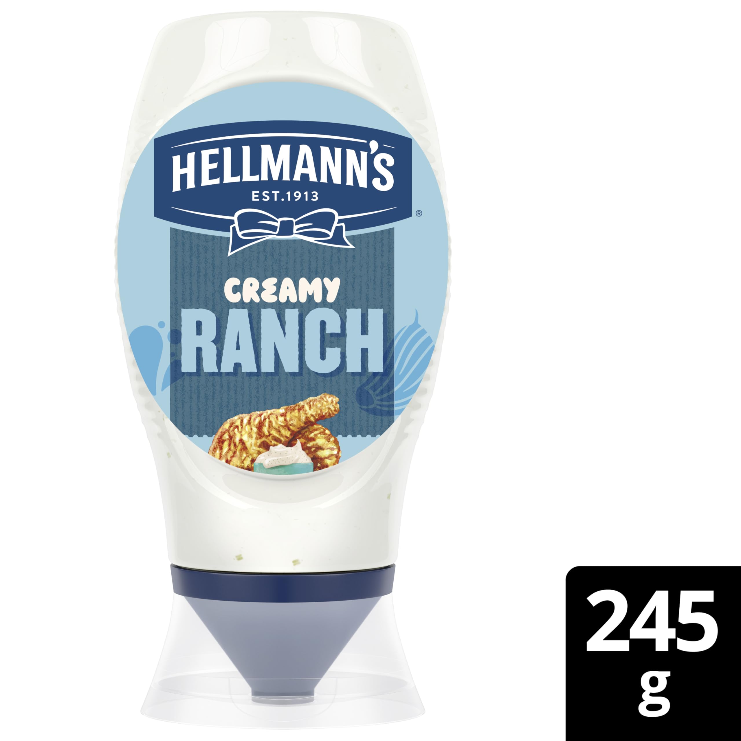 Hellmann's Creamy Ranch Sauce - Buttermilk & Garlic Flavored Condiment, 100% Recyclable Bottle