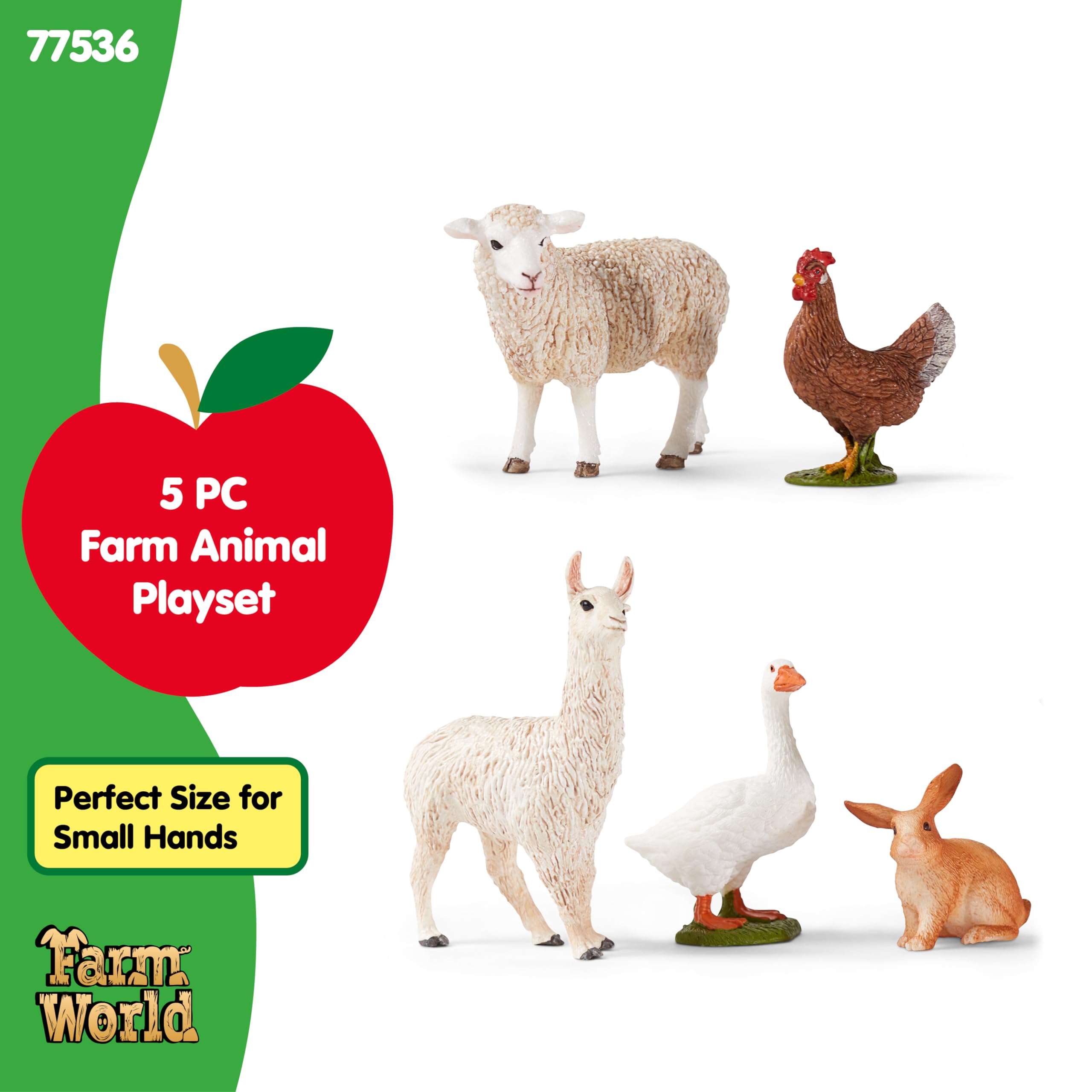 SCHLEICH Farm World 5-Piece Farm Animal Playset - Realistic Animal Figures for Kids Ages 3+ 16