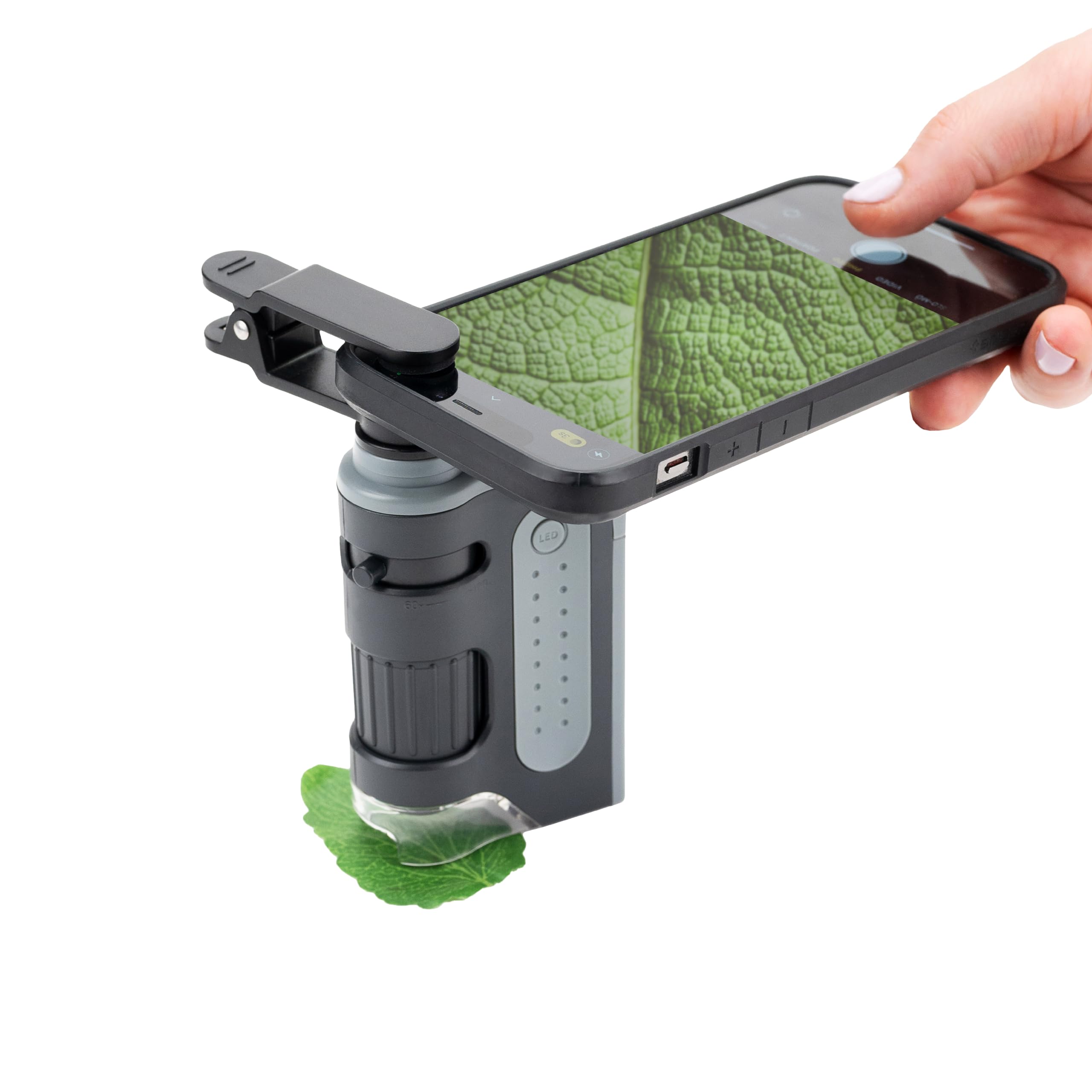 Carson MM-350 MicroBrite Pro Pocket Microscope with Smartphone Adapter