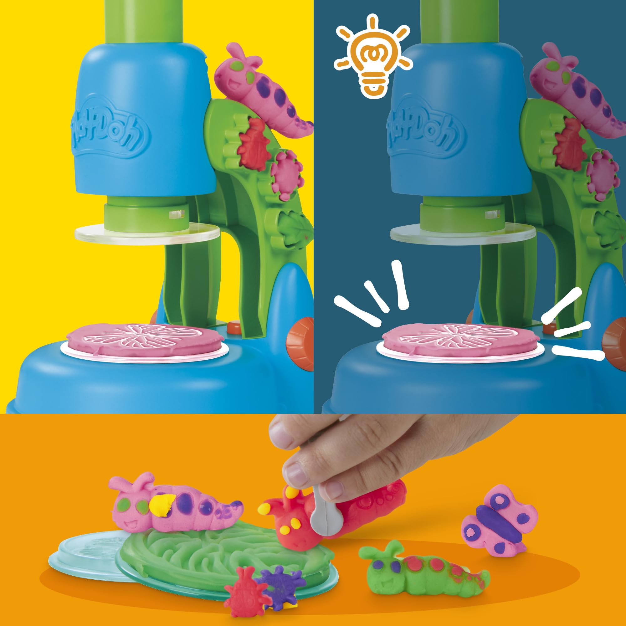 Play-Doh Light &amp; Look Mikroskop-Spielset – pädagogisch wertvolles Wissenschaftsspielzeug für Kinder ab 3 Jahren 5