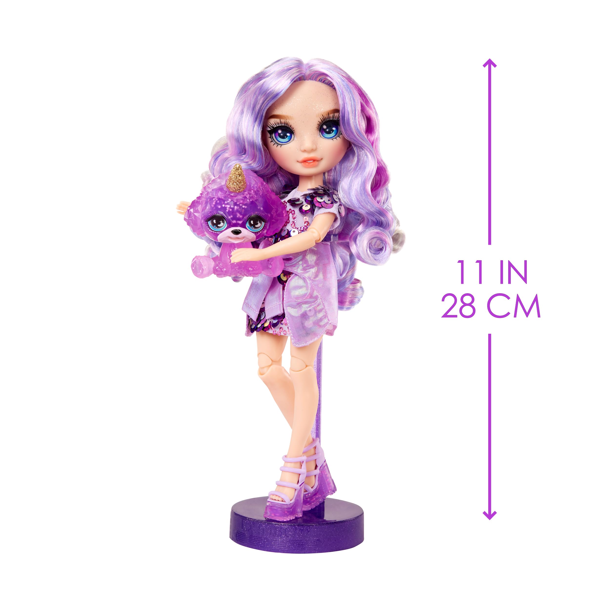 Rainbow High Violet Willow Fashion Doll with Sparkle Slime, Magical Pet & Customizable Accessories - Purple Shimmer Doll Playset for Ages 4-12 5