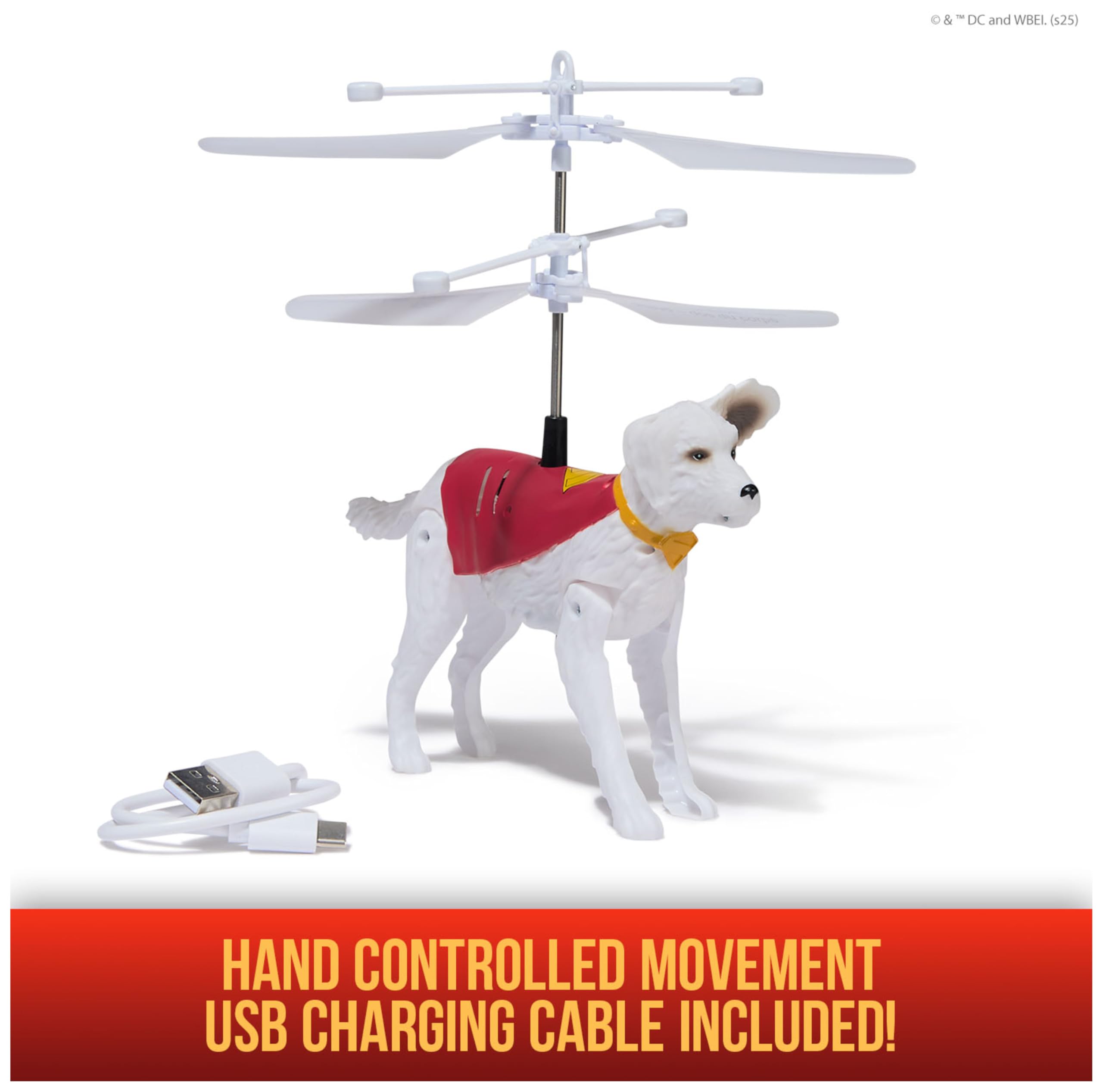 SUPERMAN Up in the Sky! Flying Krypto RC Toy - Hand-Controlled Flight, Ages 4+ 4