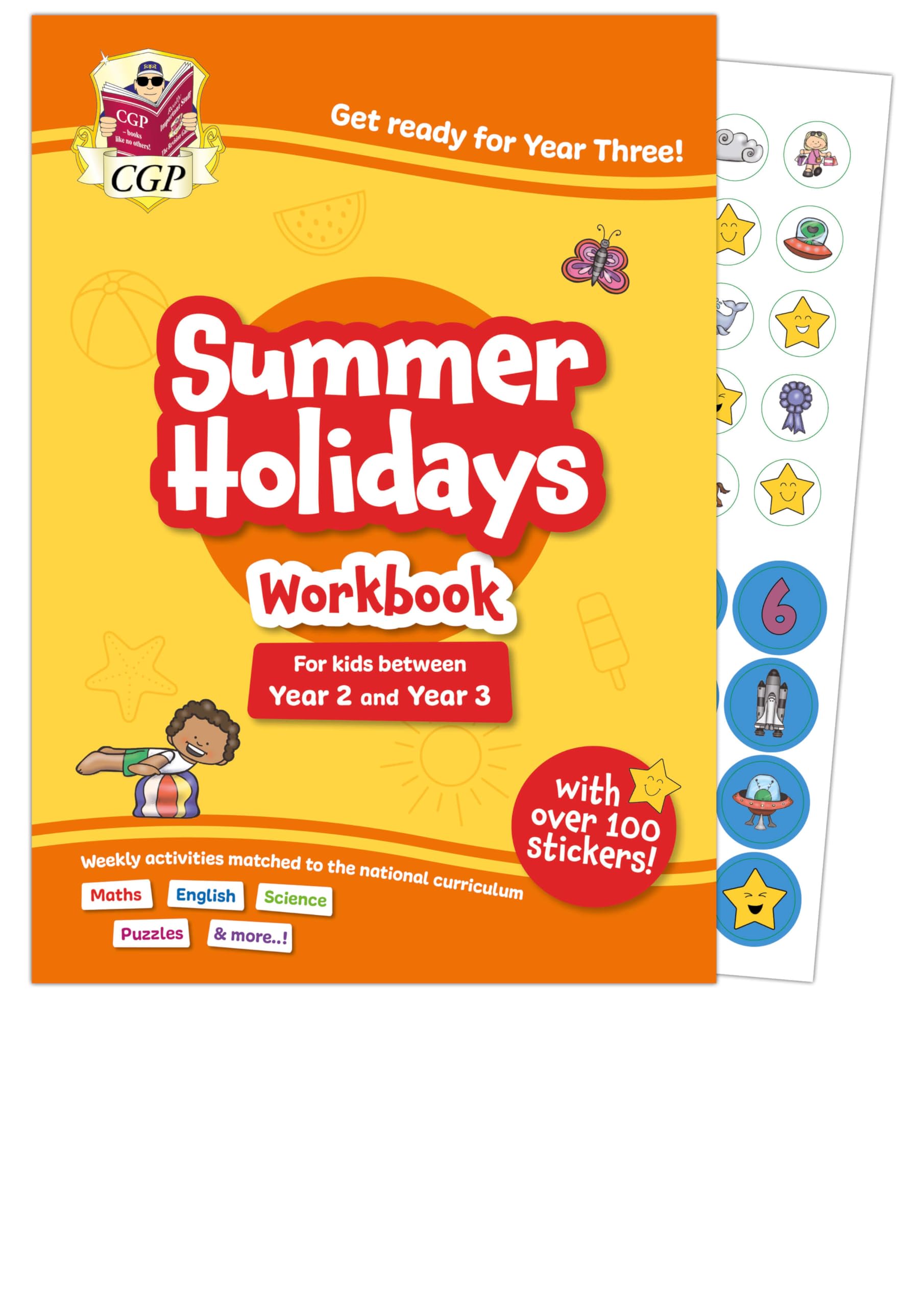 CGP Summer Holidays Activity Workbook - Year 2 to Year 3 Transition | 64 Pages | English 1