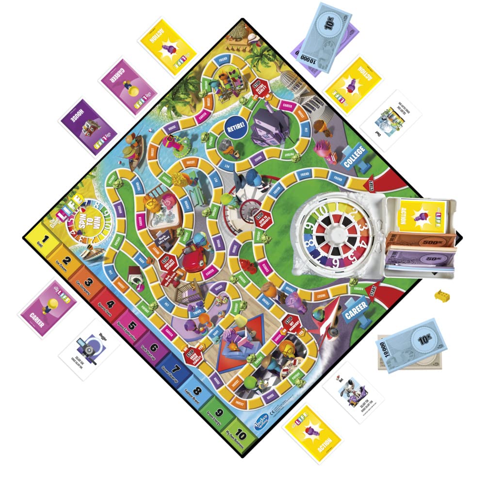 Hasbro Gaming The Game of Life Family Board Game for 2-4 Players Ages 8+ 7