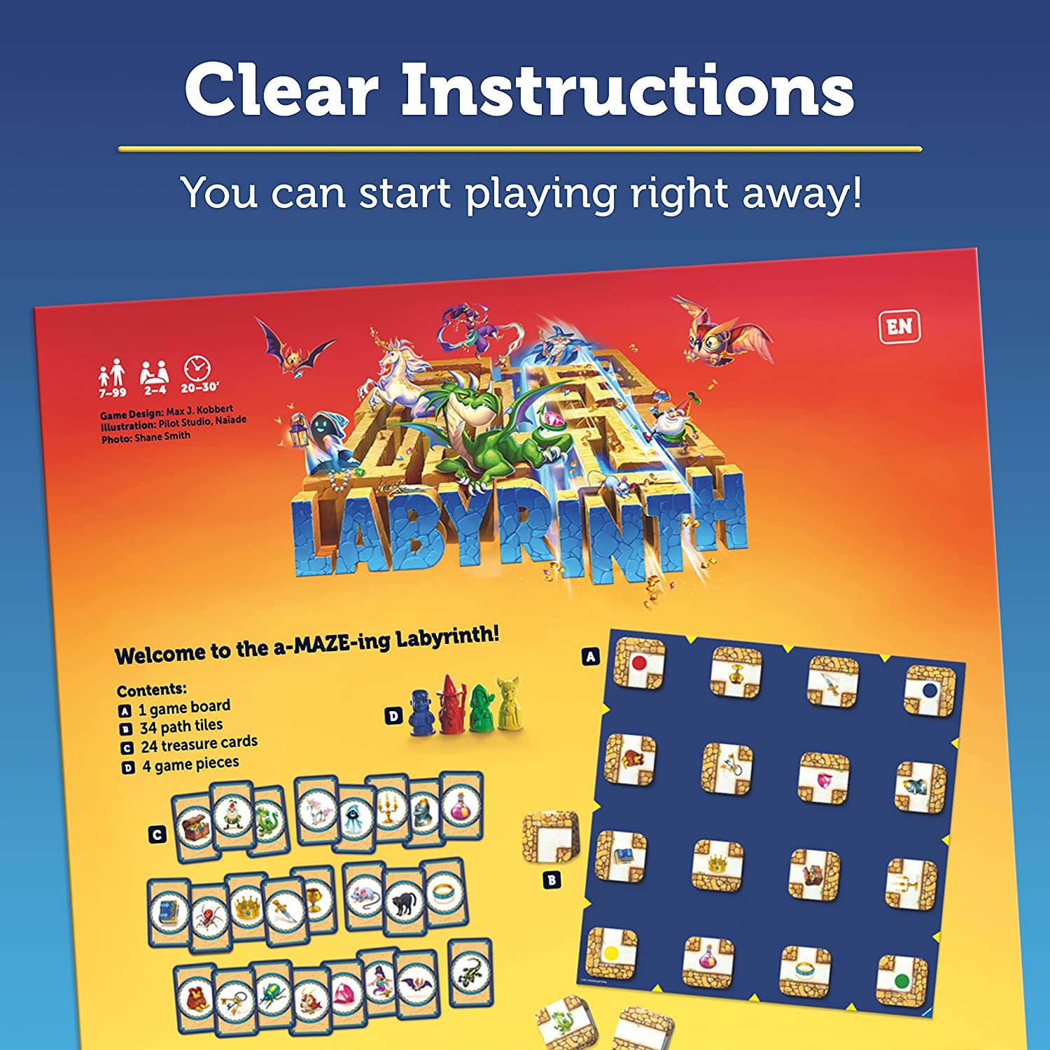 Ravensburger Labyrinth Moving Maze Family Board Game for Kids and Adults 12