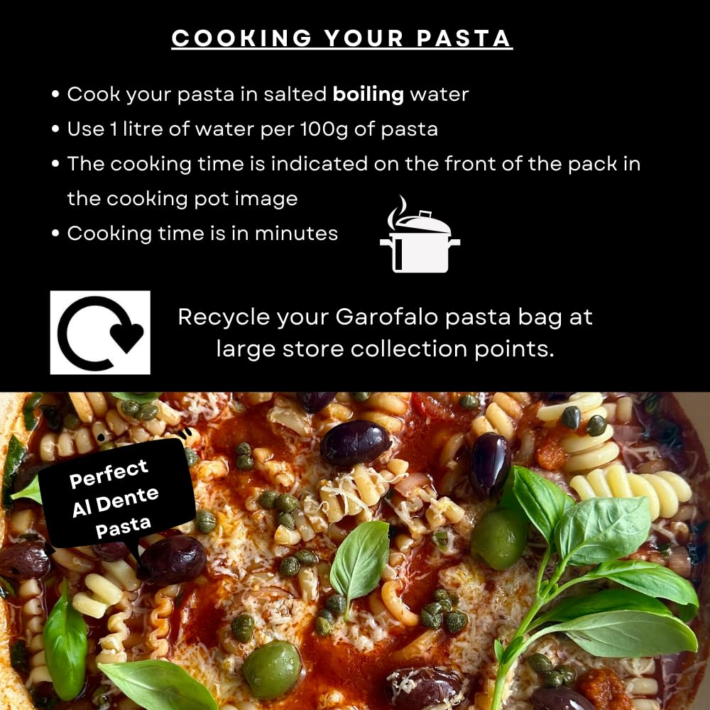 Garofalo Riccioli 500 g - Italian Short Pasta Made with Durum Wheat Semolina 4