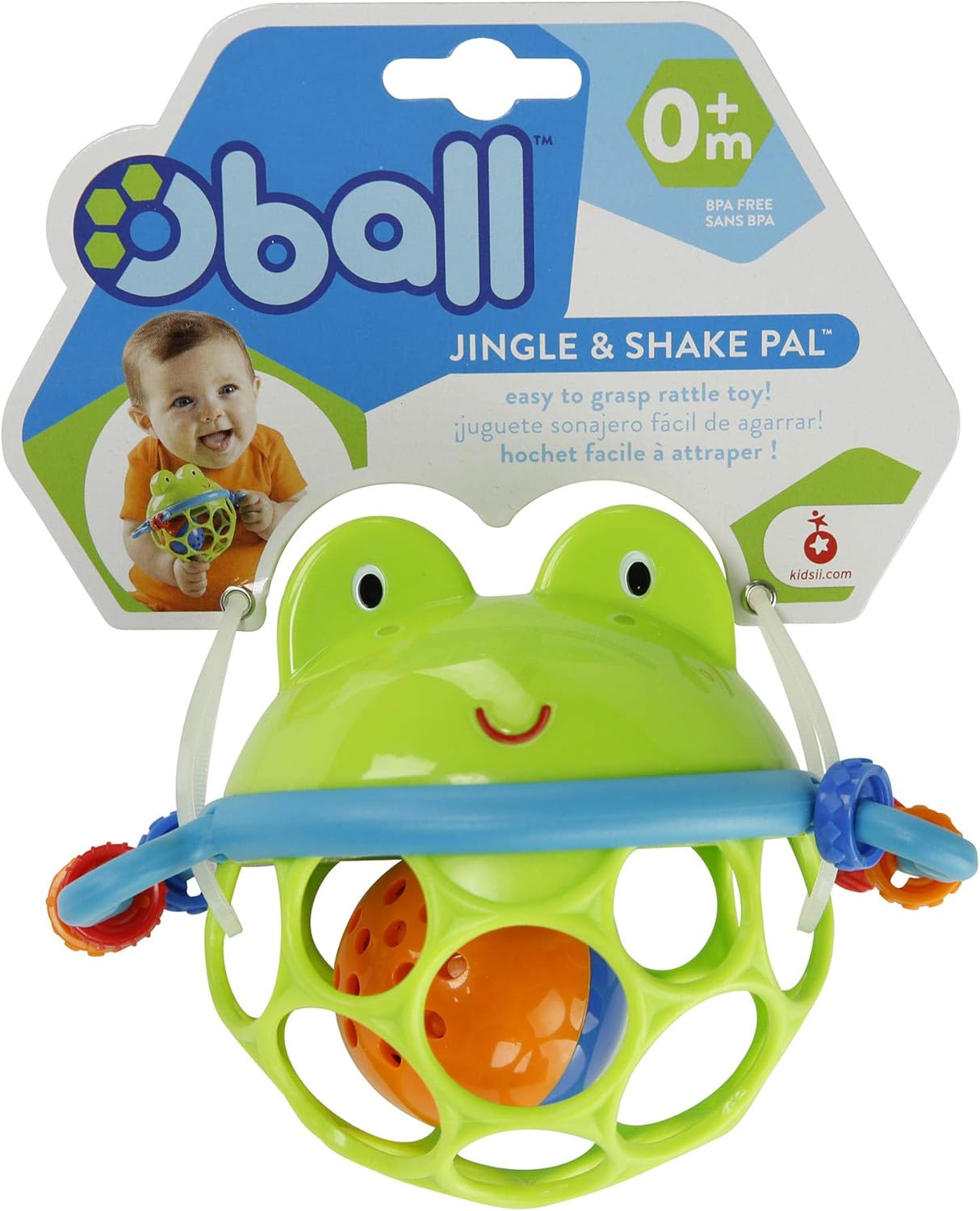 Oball Jingle & Shake Pal Frog Rattle Toy for Babies 3