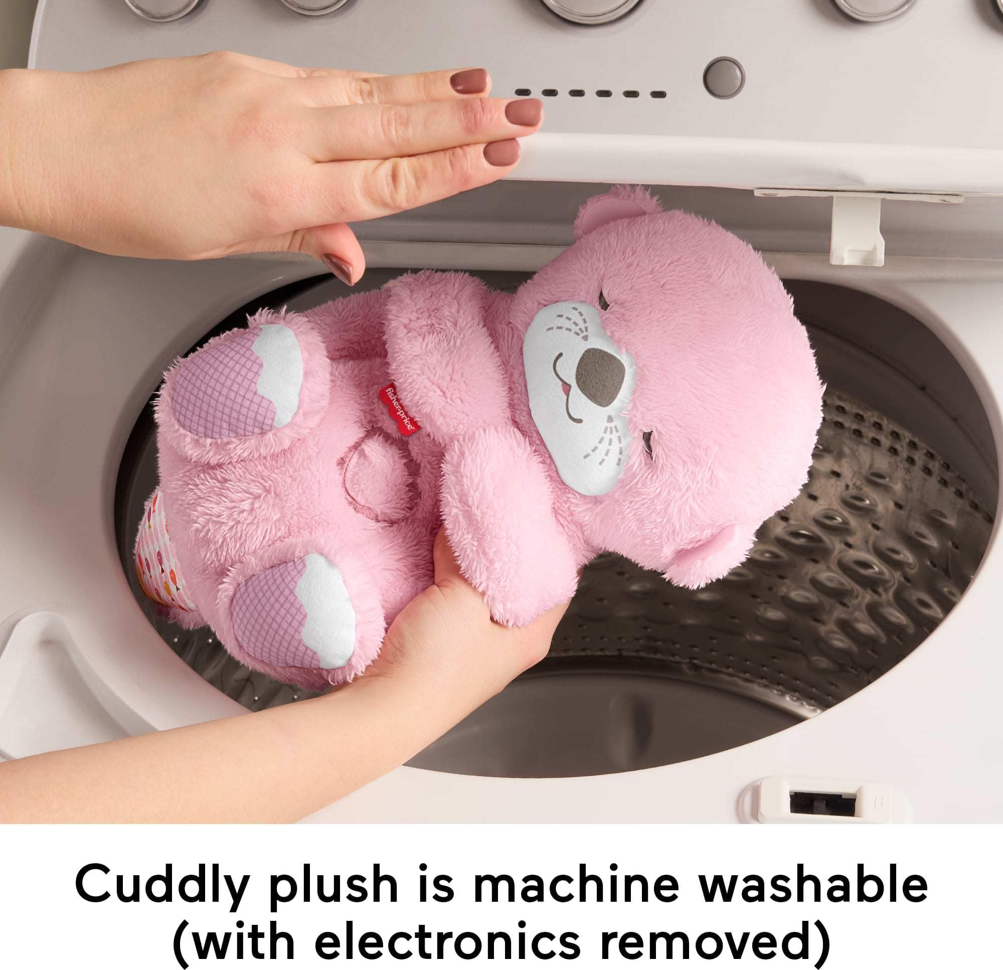 Fisher-Price Soothe 'n Snuggle Otter Pink Plush Sound Machine with Breathing Motion & Lights 4