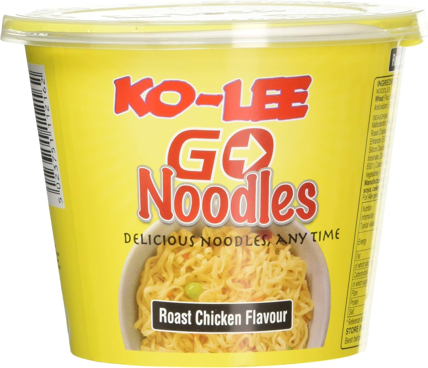 Ko-lee Go Cup Noodles Roast Chicken Flavour 65g (Pack of 12)