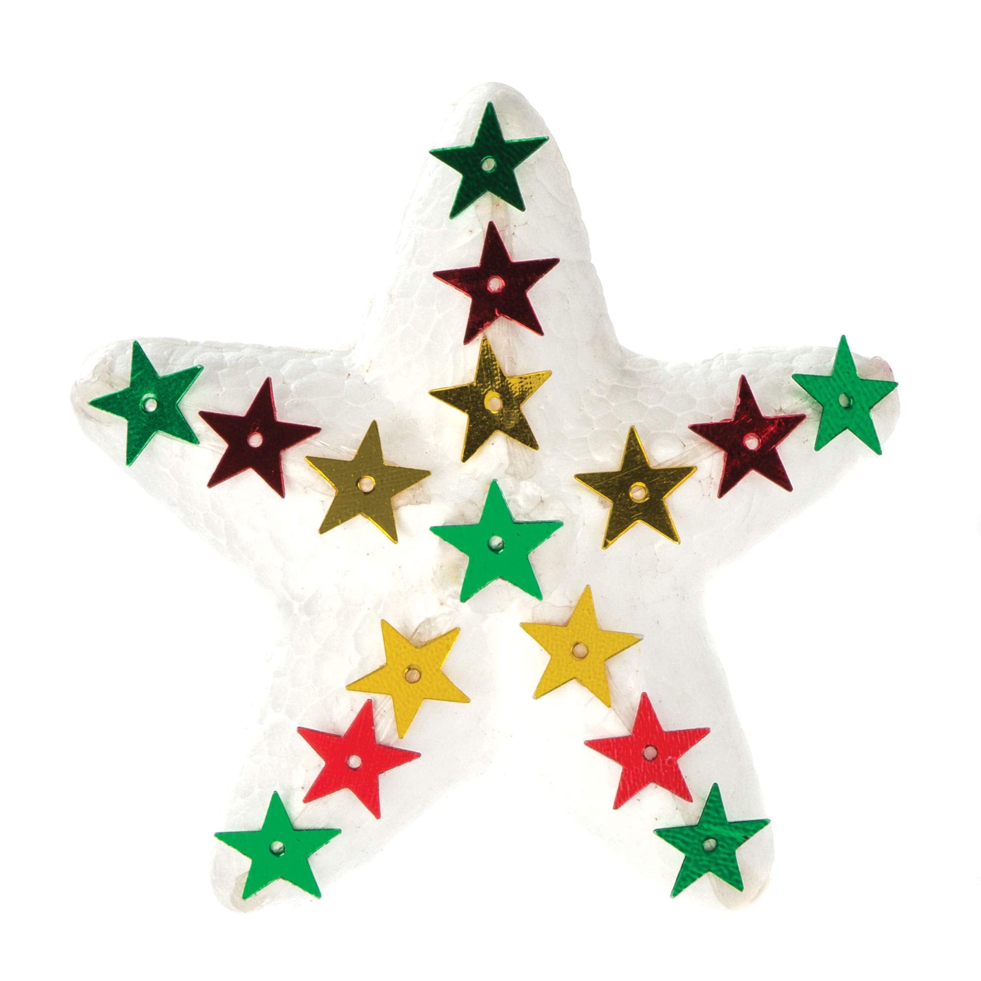 Baker Ross Star Shaped Sequins for Kids - 90g Assorted Coloured Craft Sequins (AV867) 3