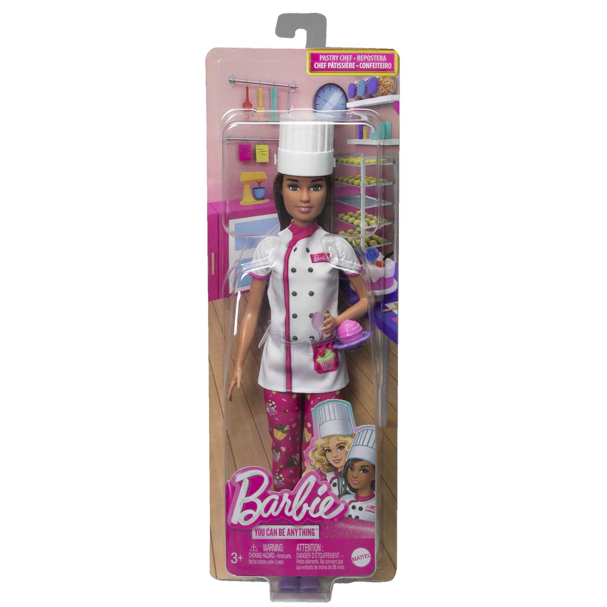 Barbie Career Pastry Chef Doll with Hat and Cupcake - Role Play Toy for Kids 3+ 12