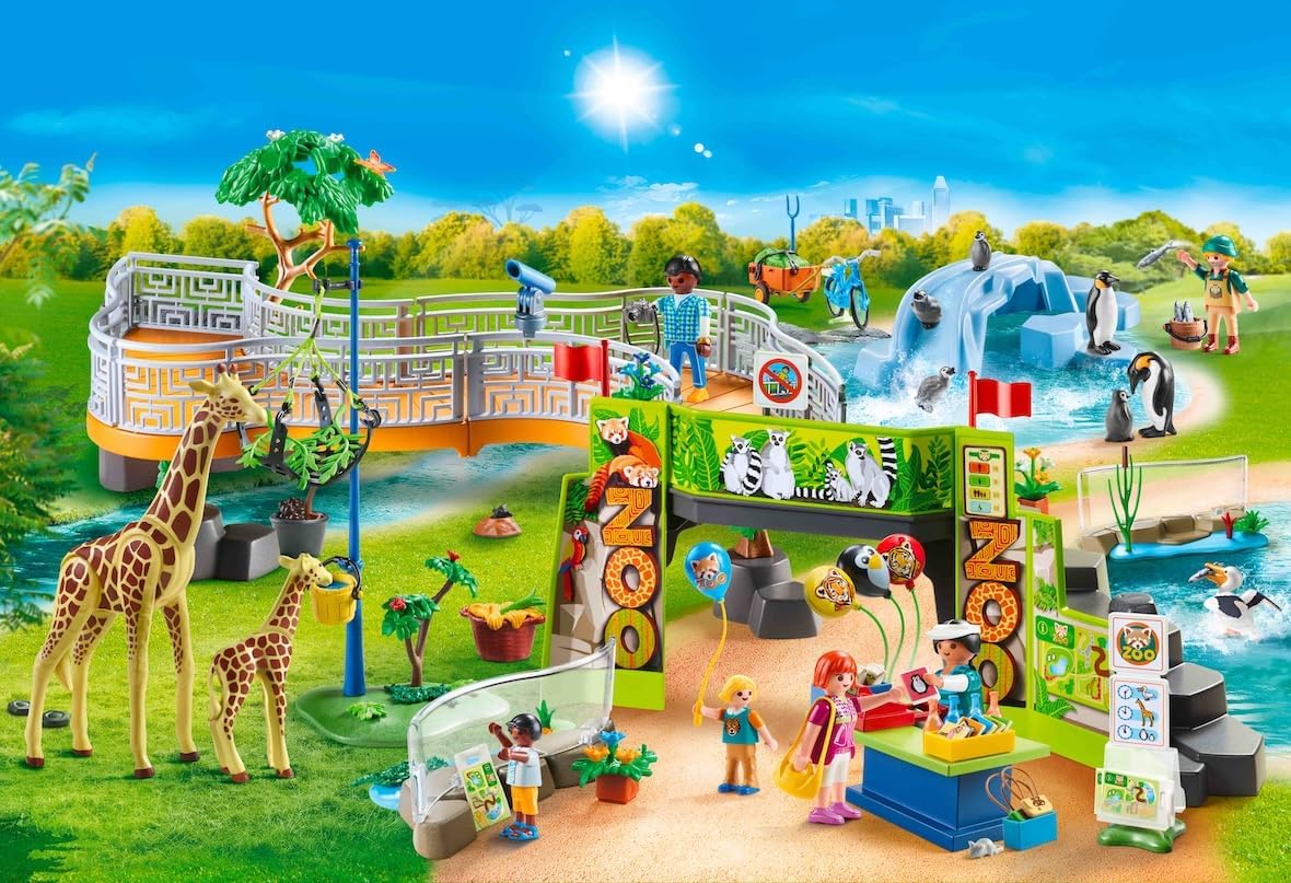 Playmobil 71600 MyLife: Large City Zoo Playset for Kids 4+ 4