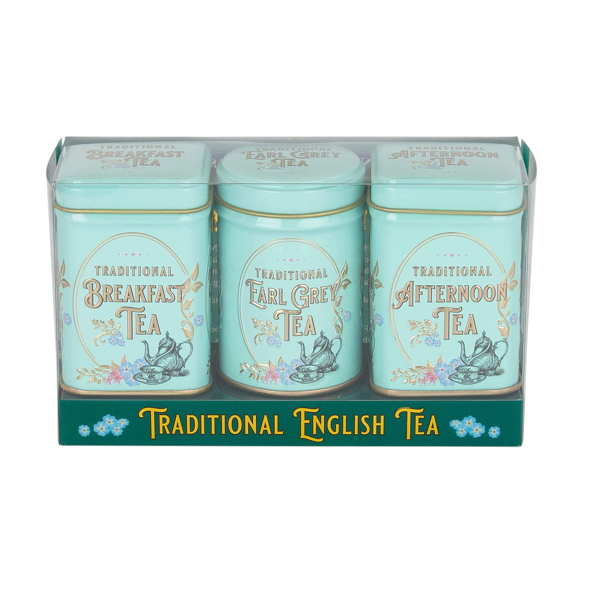 New English Teas Vintage Victorian Tea Tins with Loose-Leaf Tea - 3 Tins, 70g