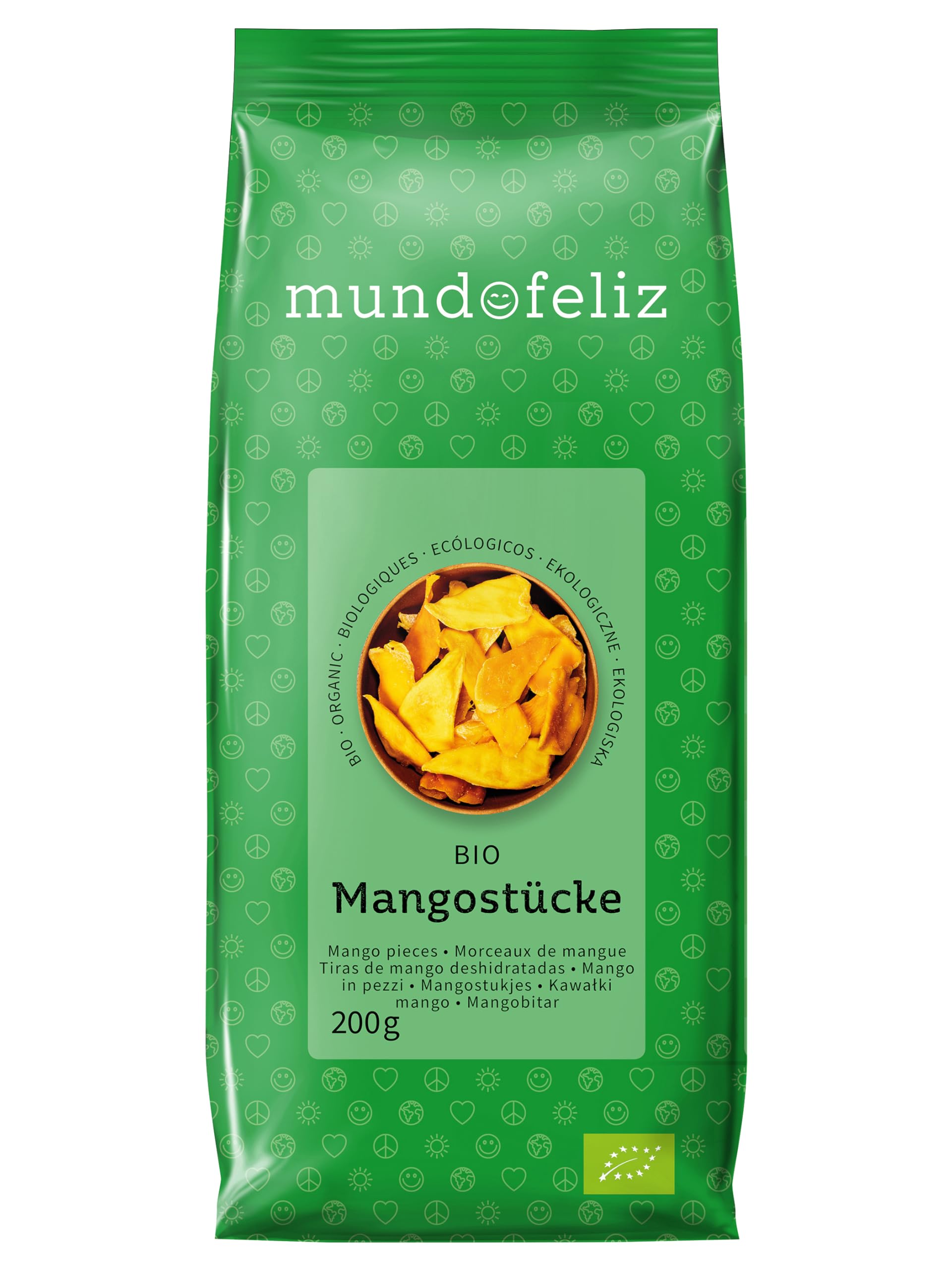 Mundo Feliz - Organic Dried Mango Stripes 3 x 200 g