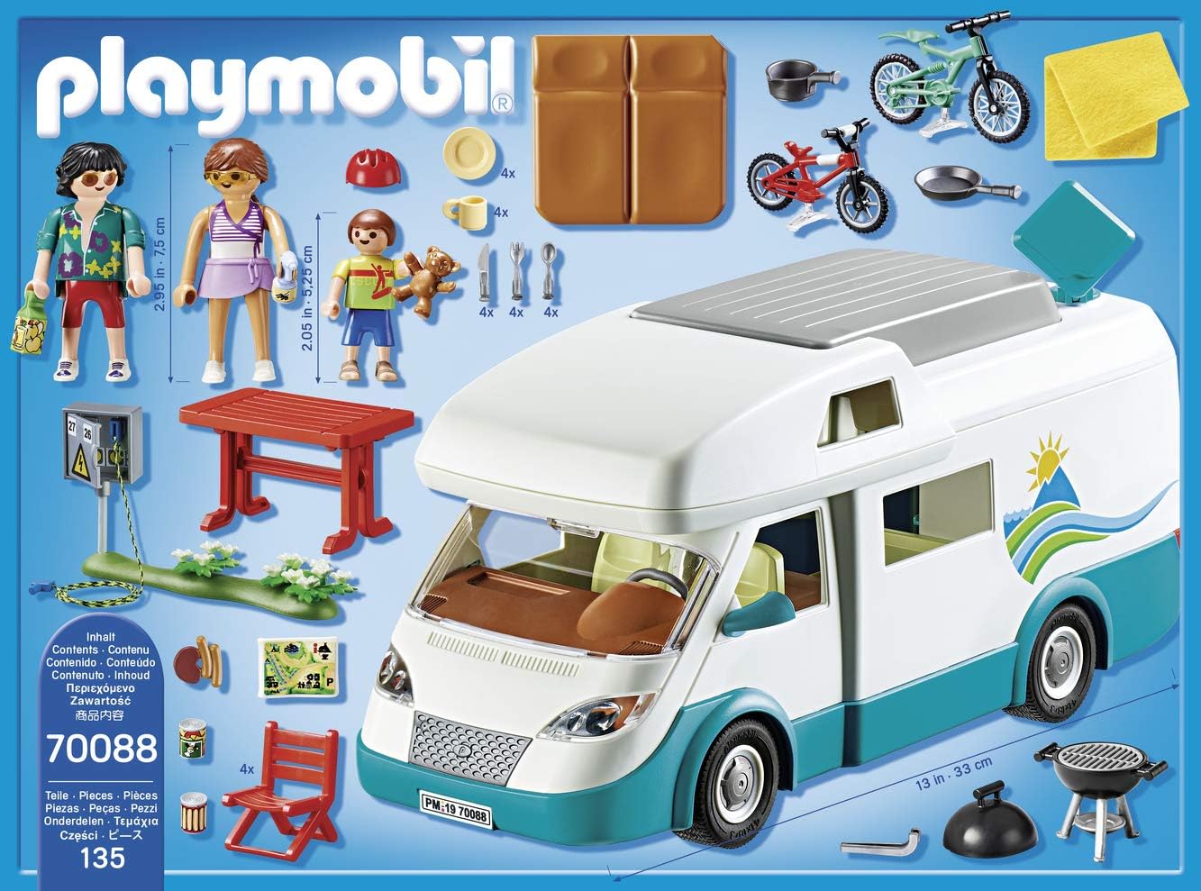 PLAYMOBIL Family Camper 70088 - Playset with Removable Roof & Convertible Sleeping Area for Ages 4+ 4