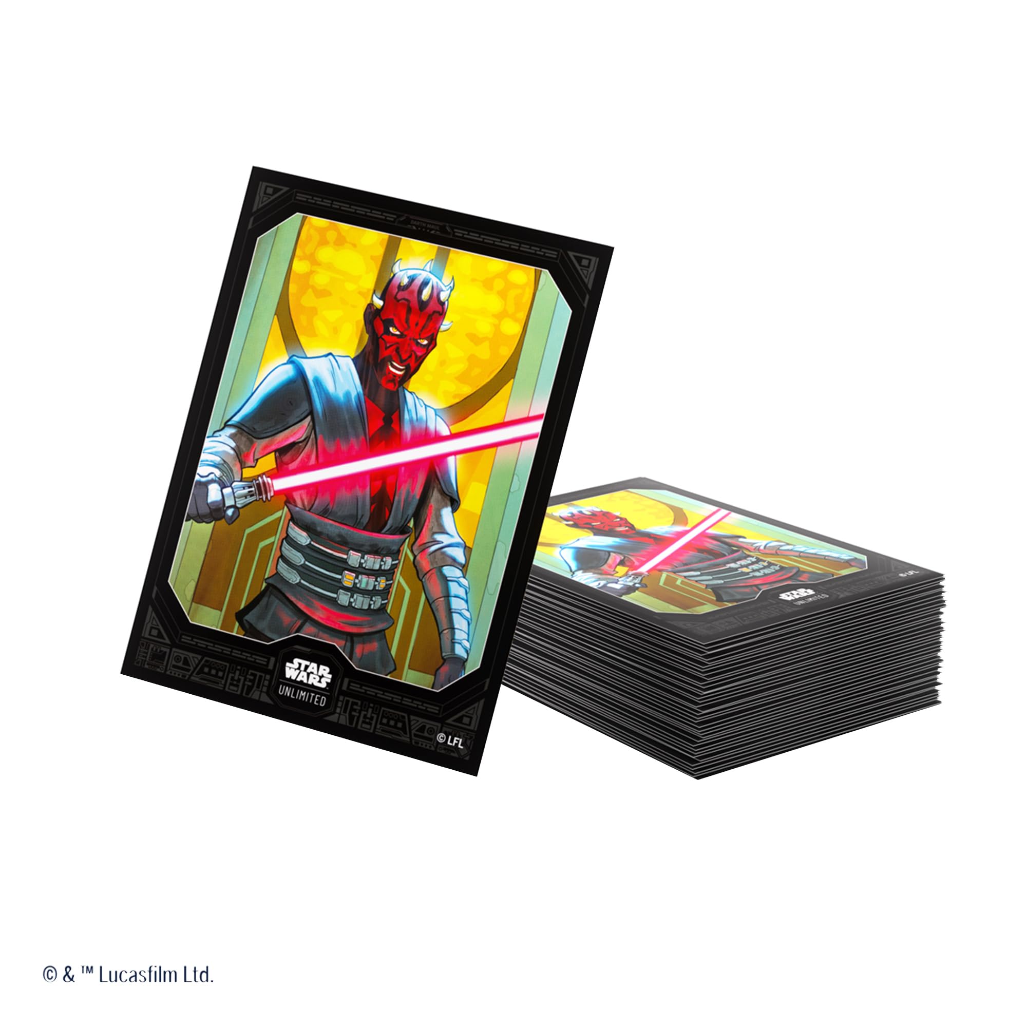 Gamegenic Star Wars Unlimited Darth Maul Art Card Sleeves | 66x92mm | 61 Count