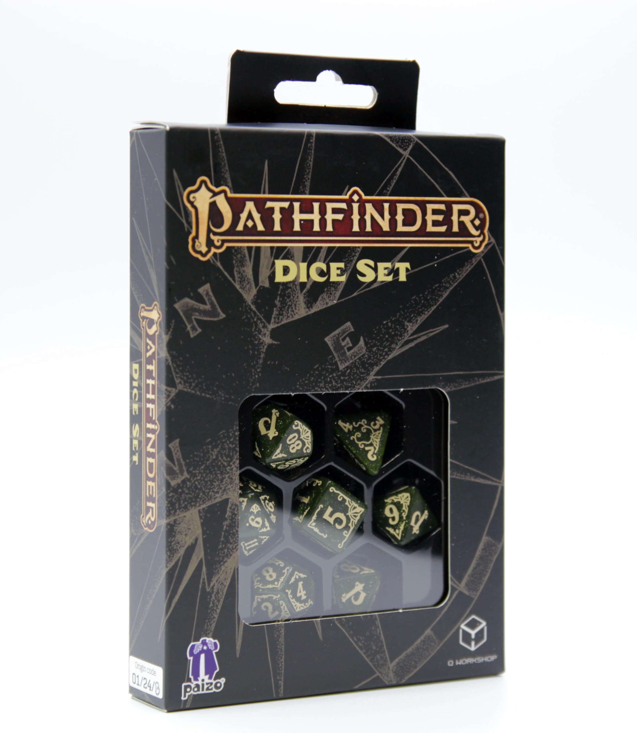 Q WORKSHOP Pathfinder Arcadia Dice Set - 7 Piece RPG Dice