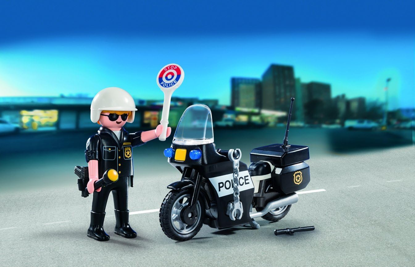 Playmobil 5648 City Action Police Carry Case - Collectible Playset with Motorcycle & Officer Figure 3