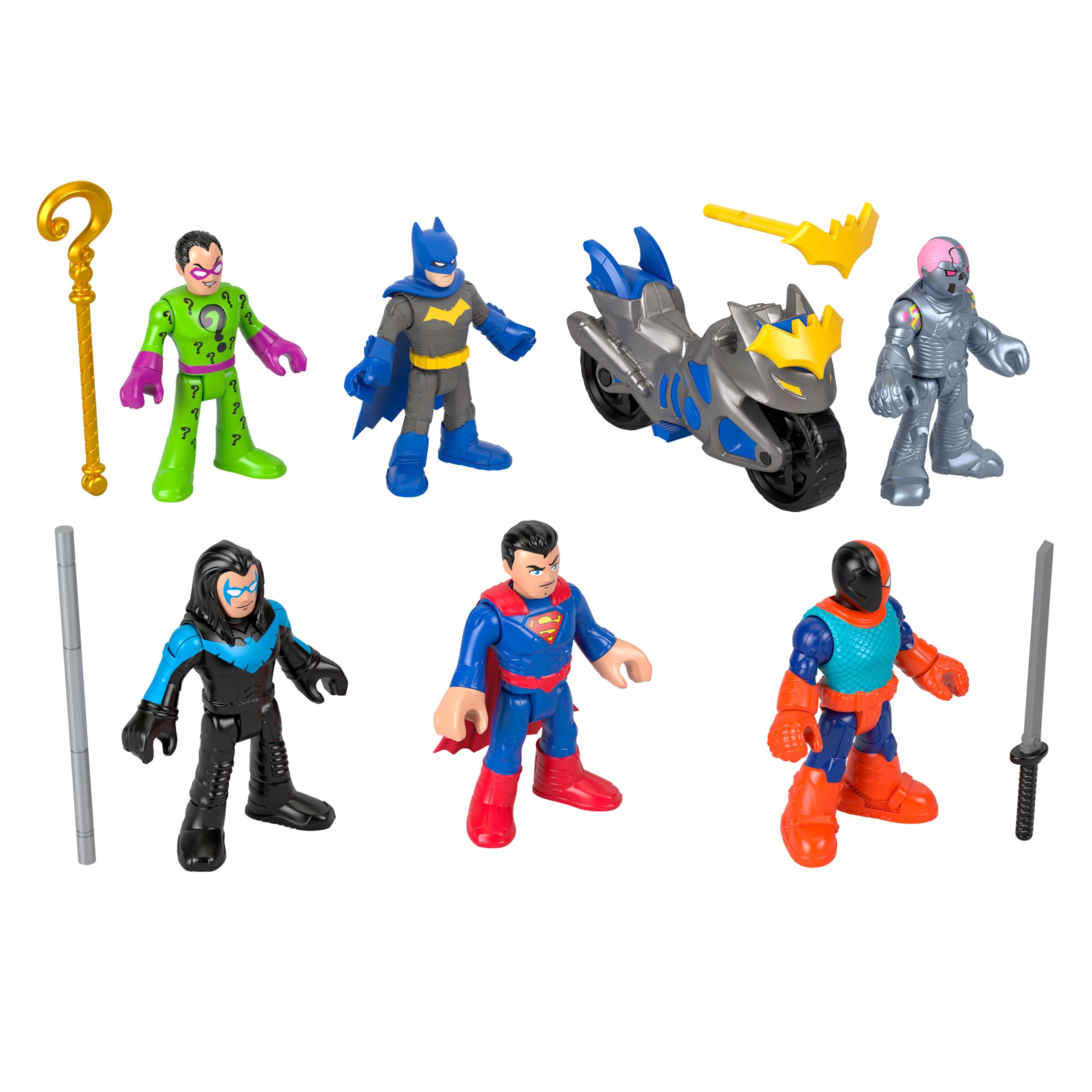 Imaginext DC Super Friends Batman Deluxe Figure Pack - 12-Piece Action Playset for Kids 3-8 3