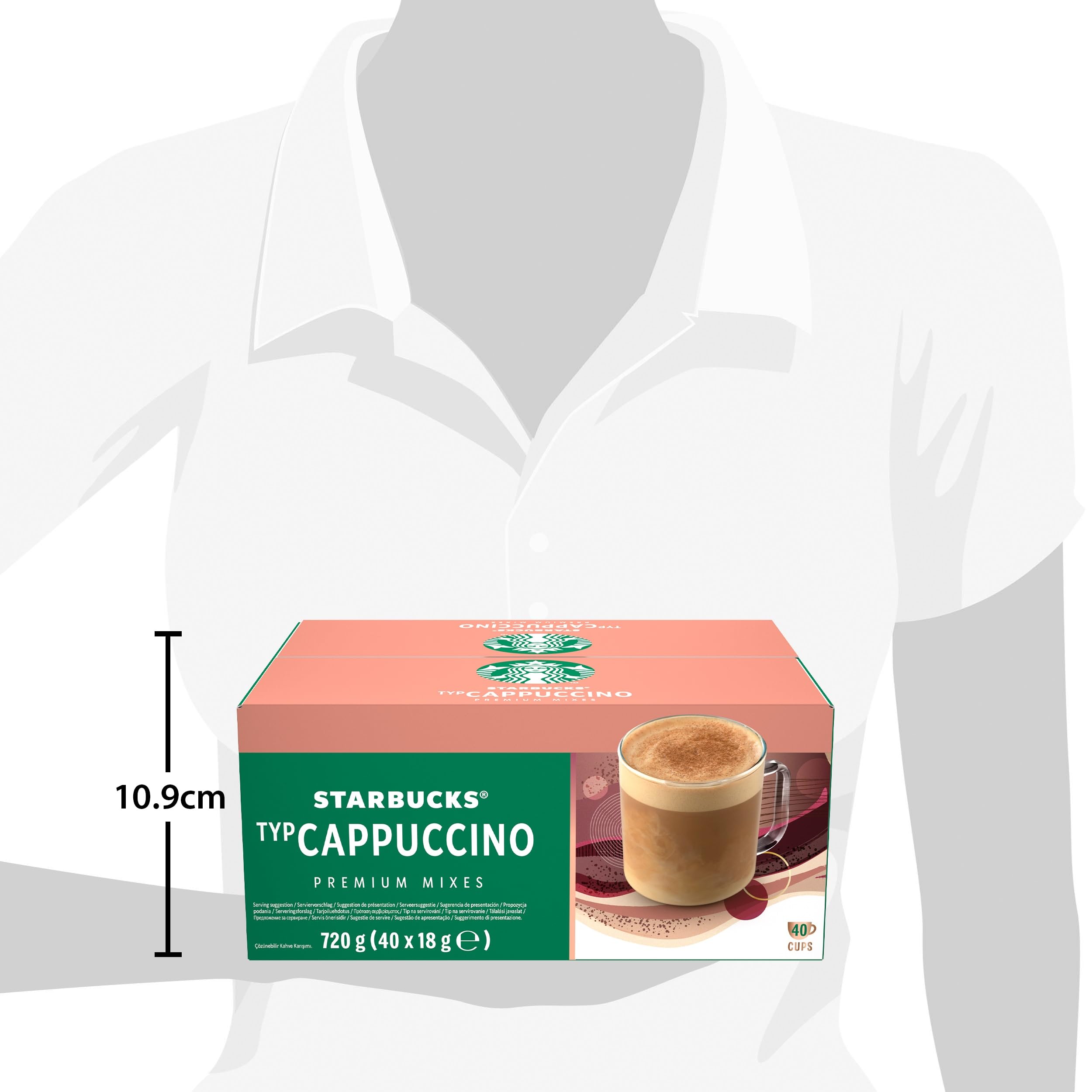 STARBUCKS - Cappuccino Instantkaffee-Beutel 40 x 18 g 6