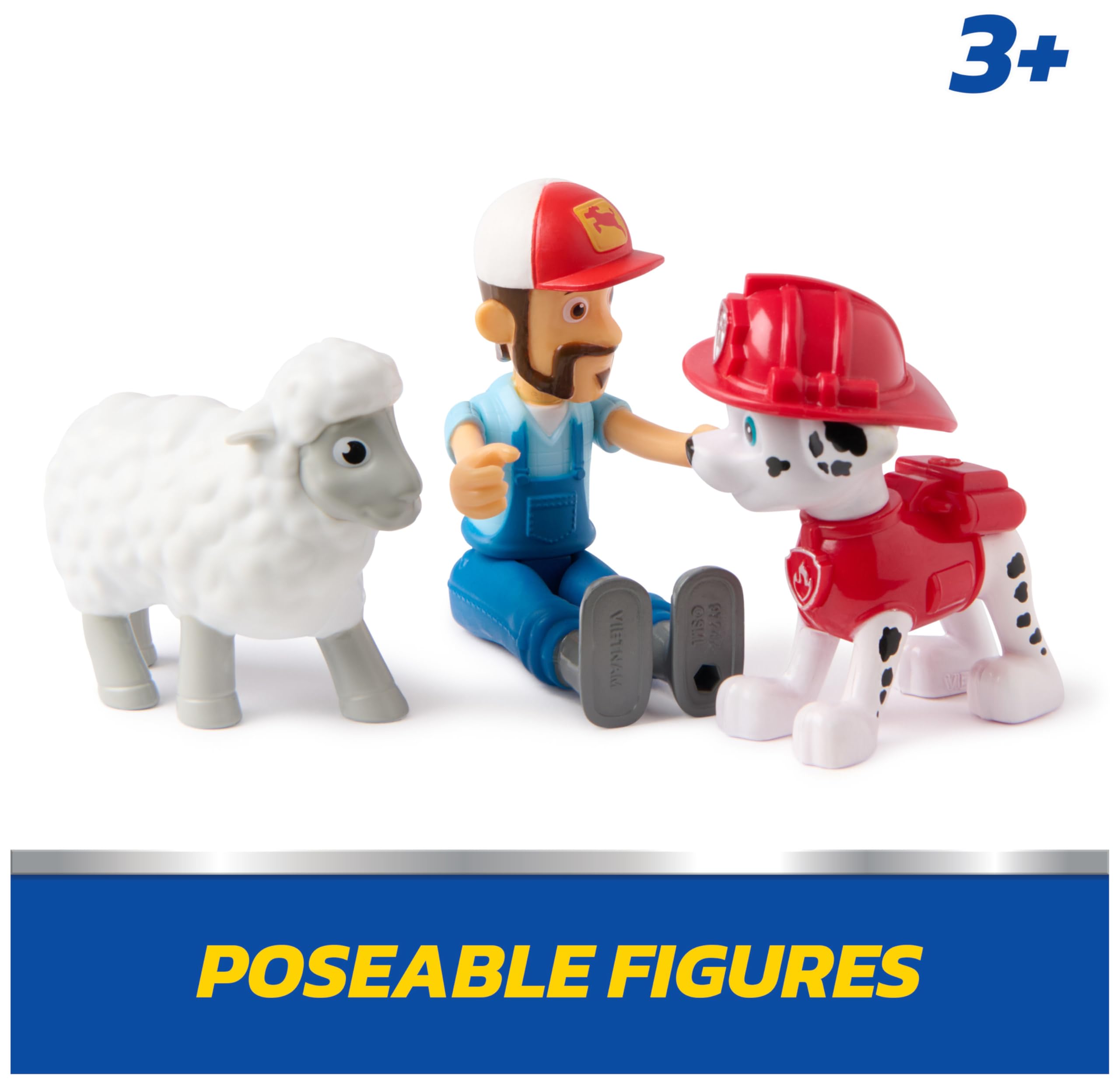 PAW Patrol Marshall & Farmer Al Figure Pack with Sheep Toy Figure - Action Figures for Kids 4