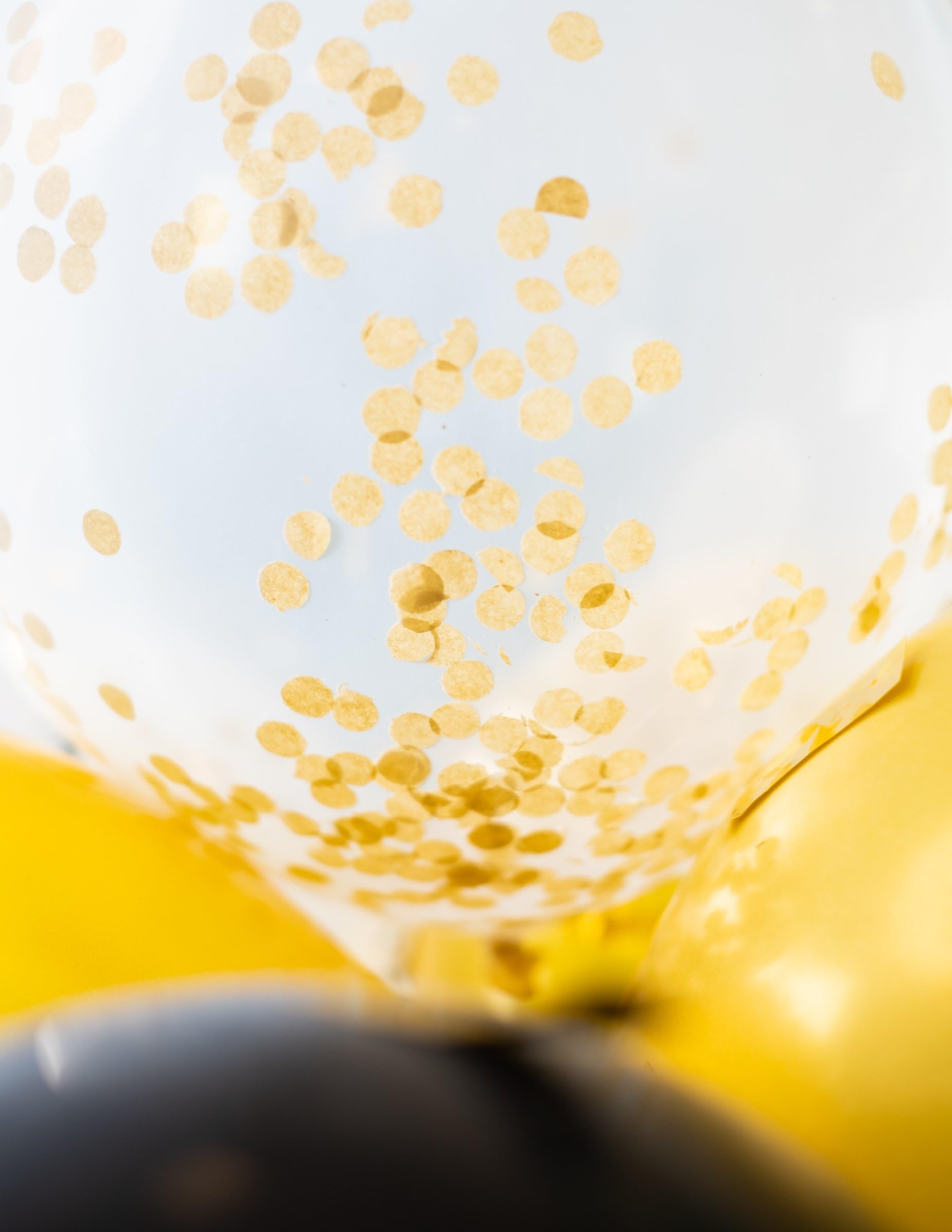 Gold Confetti Balloons - 12" Clear Latex Balloons for Parties, Weddings & Celebrations 7