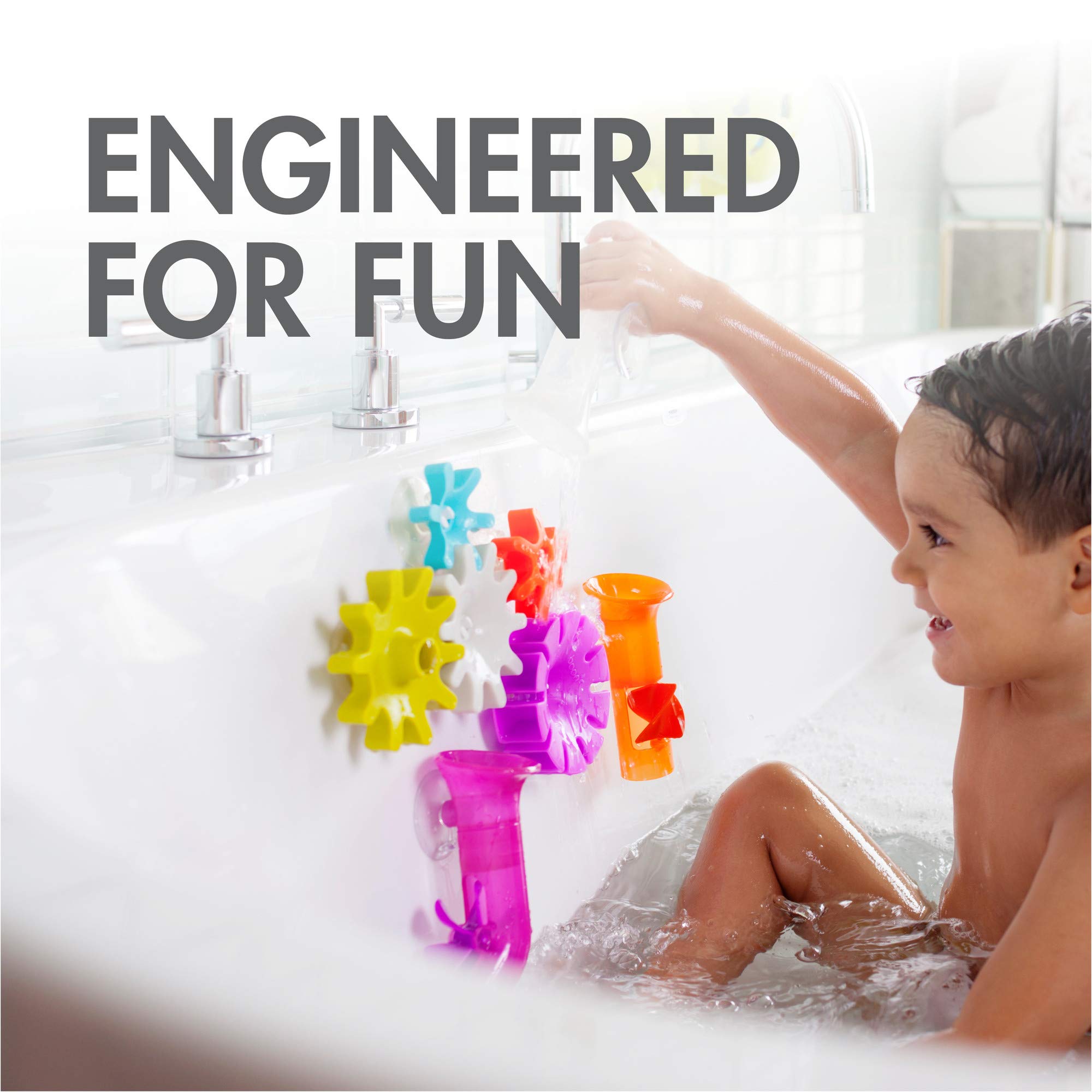 Boon Pipes, Cogs & Tubes Bath Toy Bundle - Multicolor Water Play Set for Babies and Toddlers 6
