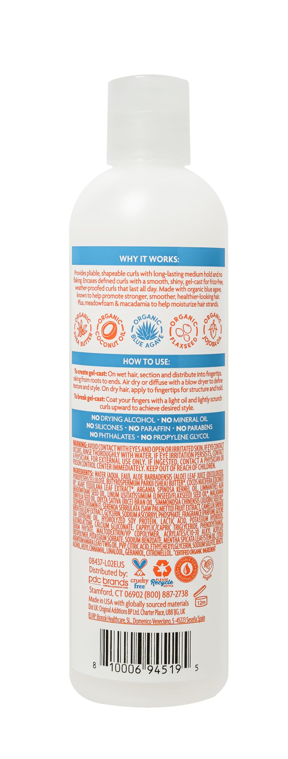 CANTU Weightless Smooth + Hold Gel - Medium Hold, Frizz Control, For Waves & Curls | 295 ml
