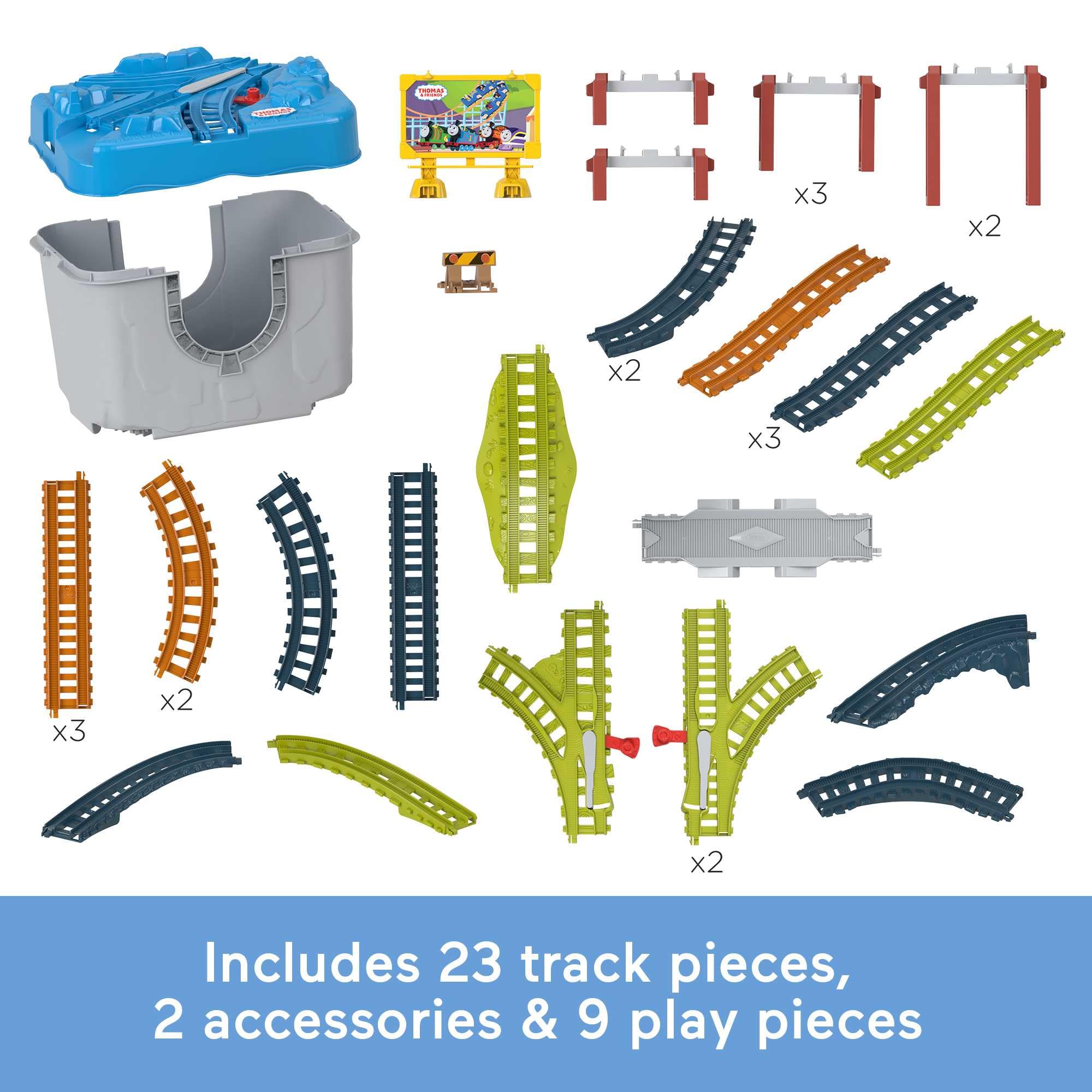 THOMAS & FRIENDS Connect & Build Bucket Track Expansion Set - 48 Pieces | Ages 3+ | HNP81 5