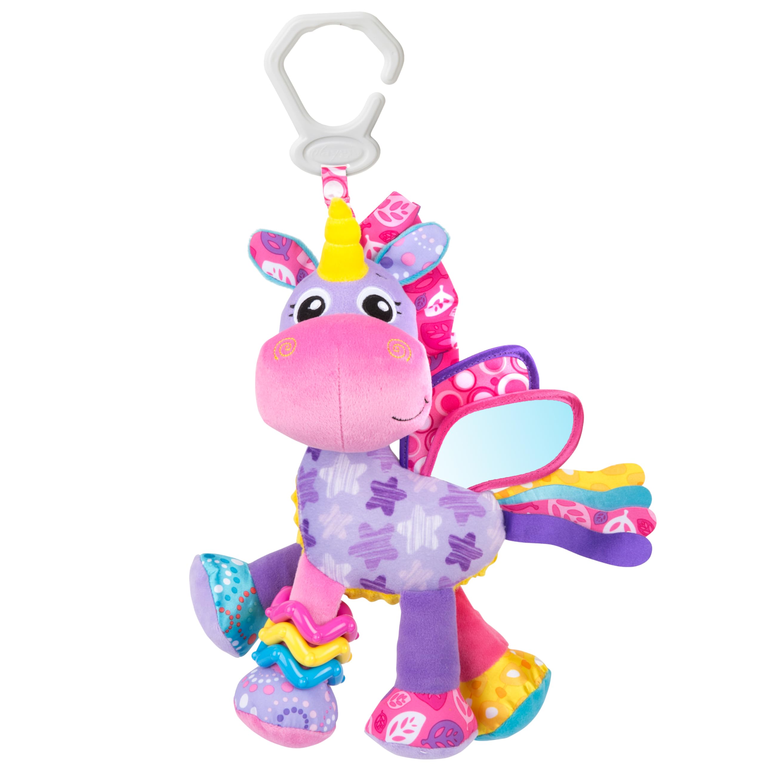 Playgro Stella Unicorn Activity Friend Pram Toy | 0+ Months | Pink/Purple