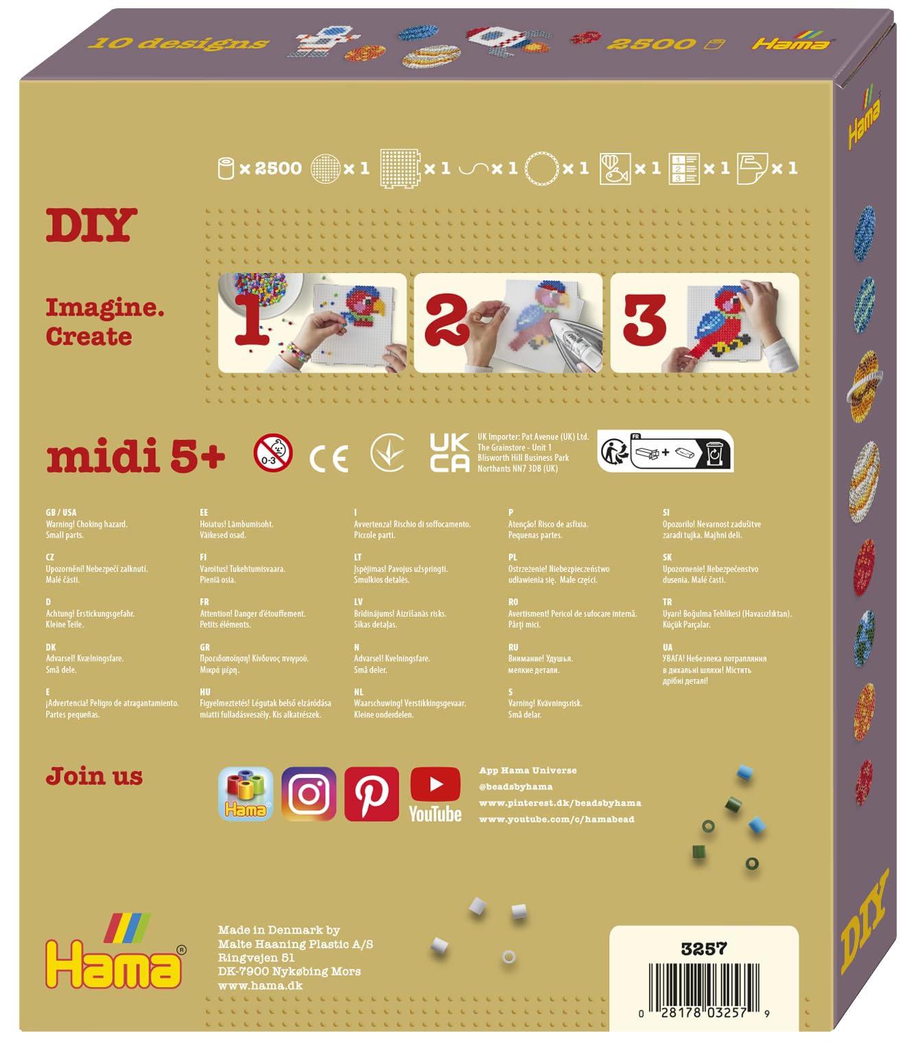 Hama Gift Box - Space | 2,500 Beads & 2 Pegboards for Creative Fun 5