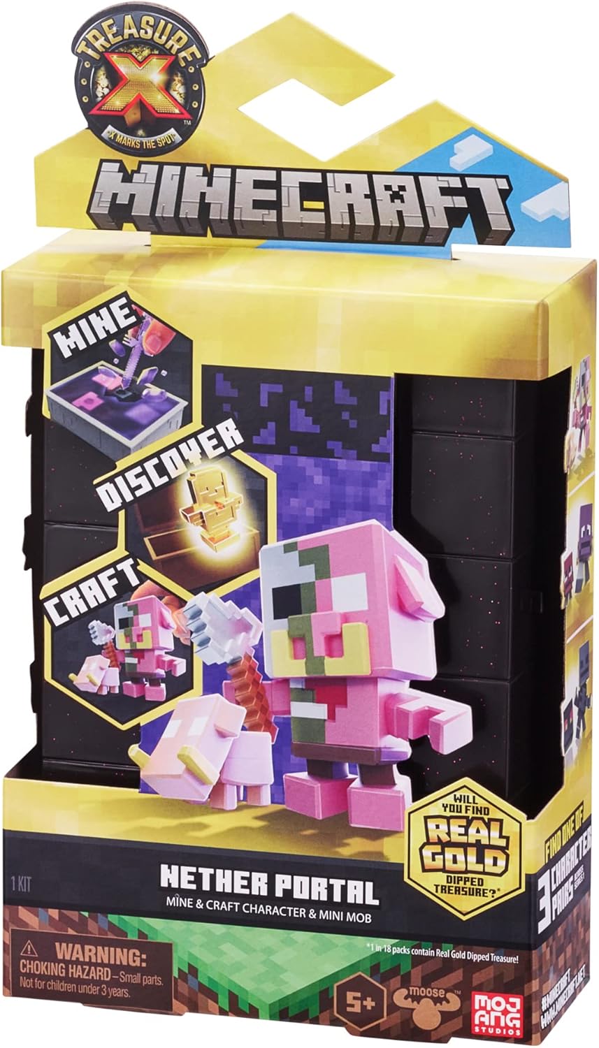 Treasure X Minecraft Nether Portal Mine and Craft Playset - Ages 5+ 6