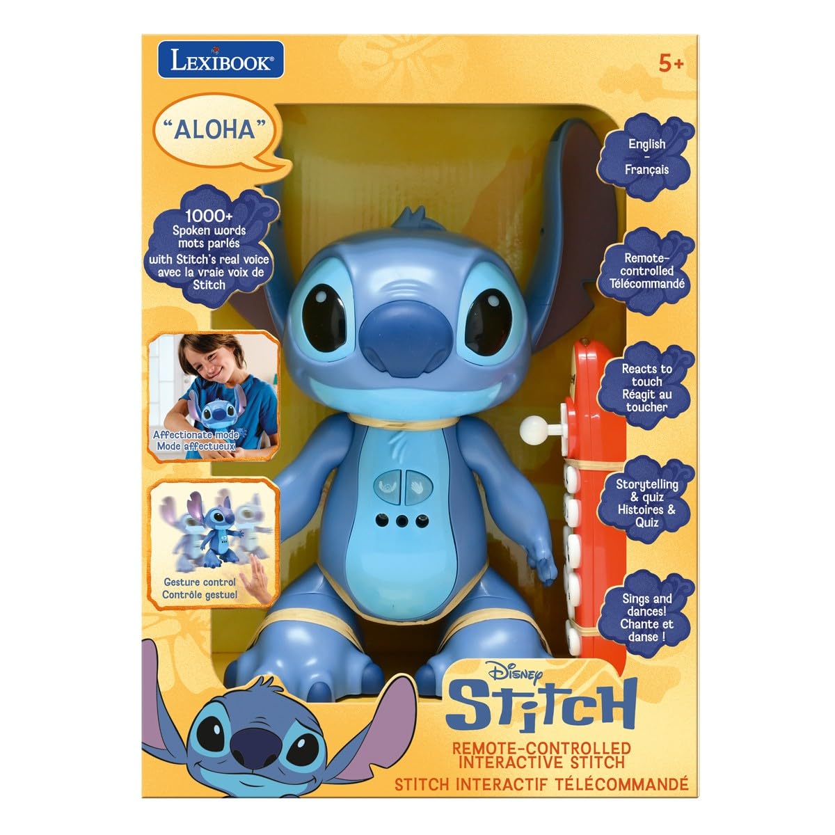 LEXIBOOK Disney Stitch Bilingual Interactive Robot Toy - Gesture & Remote Control 7