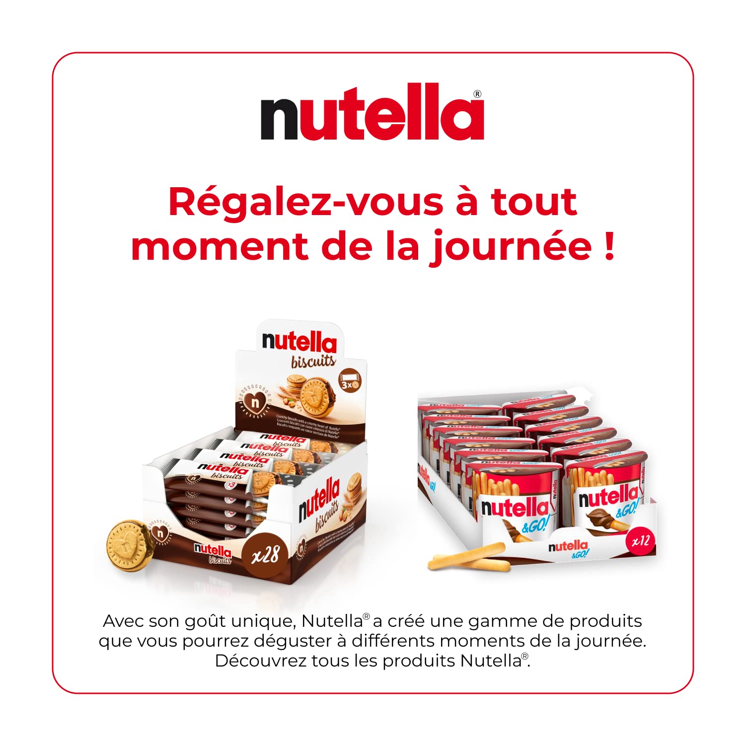 Nutella Chocolate Biscuits, Crunchy Golden Biscuit Snack with Hazelnut Cocoa Filling, 3x28 Packs 4