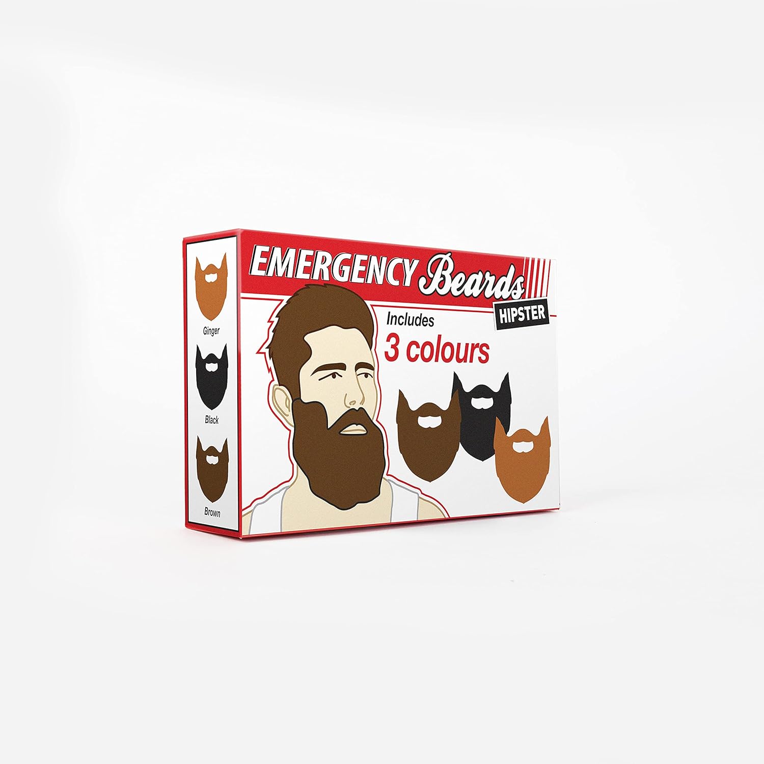 Gift Republic Emergency Beards - 3 Pack Fake Beards for Dress Up & Costume Fun 3