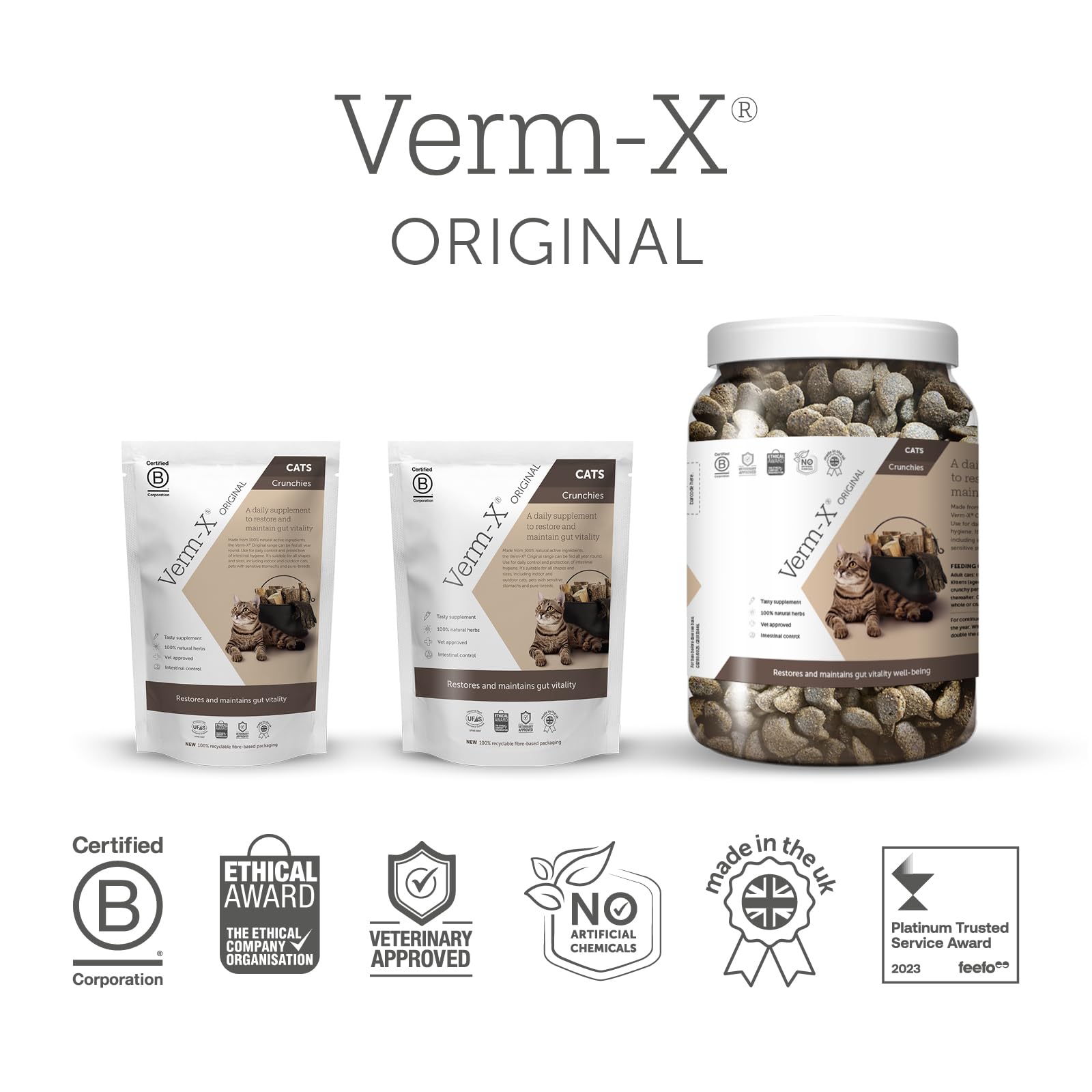 Verm-X Natural Treats for Cats - 60g | Supports Intestinal Hygiene | Vet Approved 3