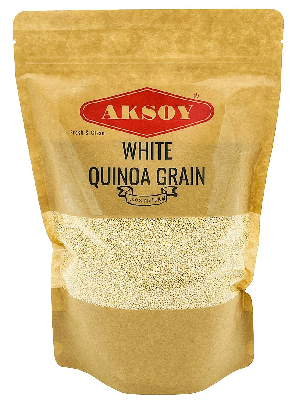 Aksoy White Quinoa 1.25KG - Whole Grain, Ready-to-Cook, Non-GMO, Plant-Based Protein