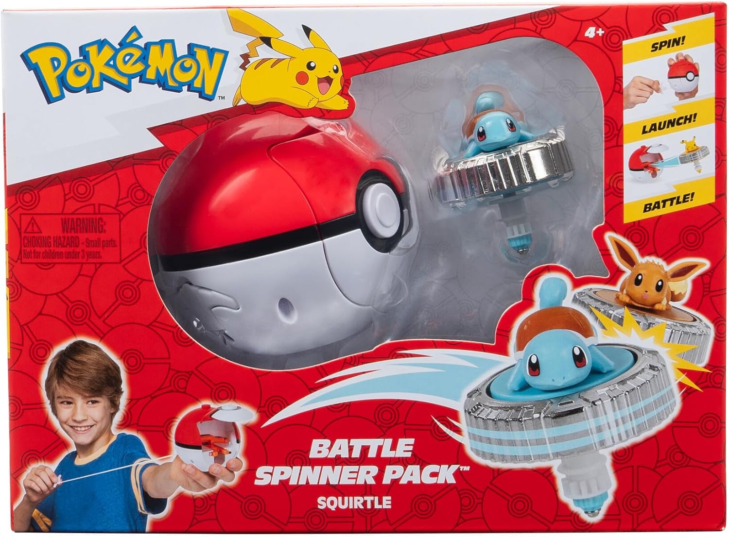 Pokémon Squirtle Battle Spinner Pack with Poké Ball Launcher (EMEA Exclusive)
